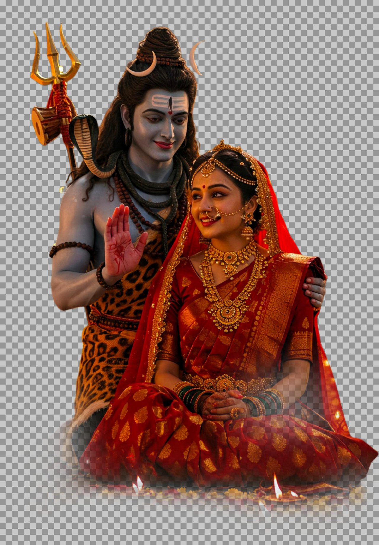Parvati and Shiva PNG image download