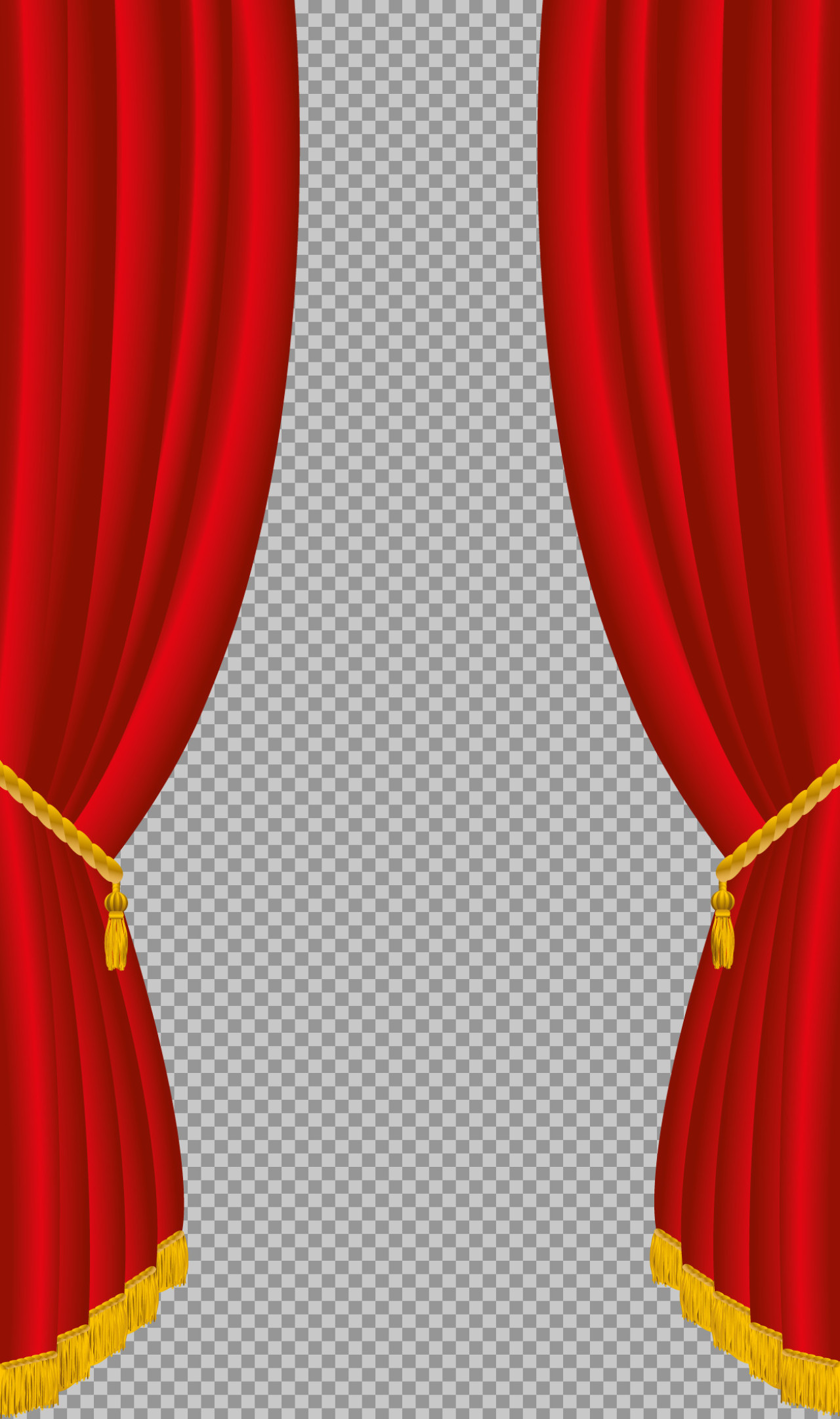 Red Stage Curtains PNG | Elegant Theatrical Backdrop...