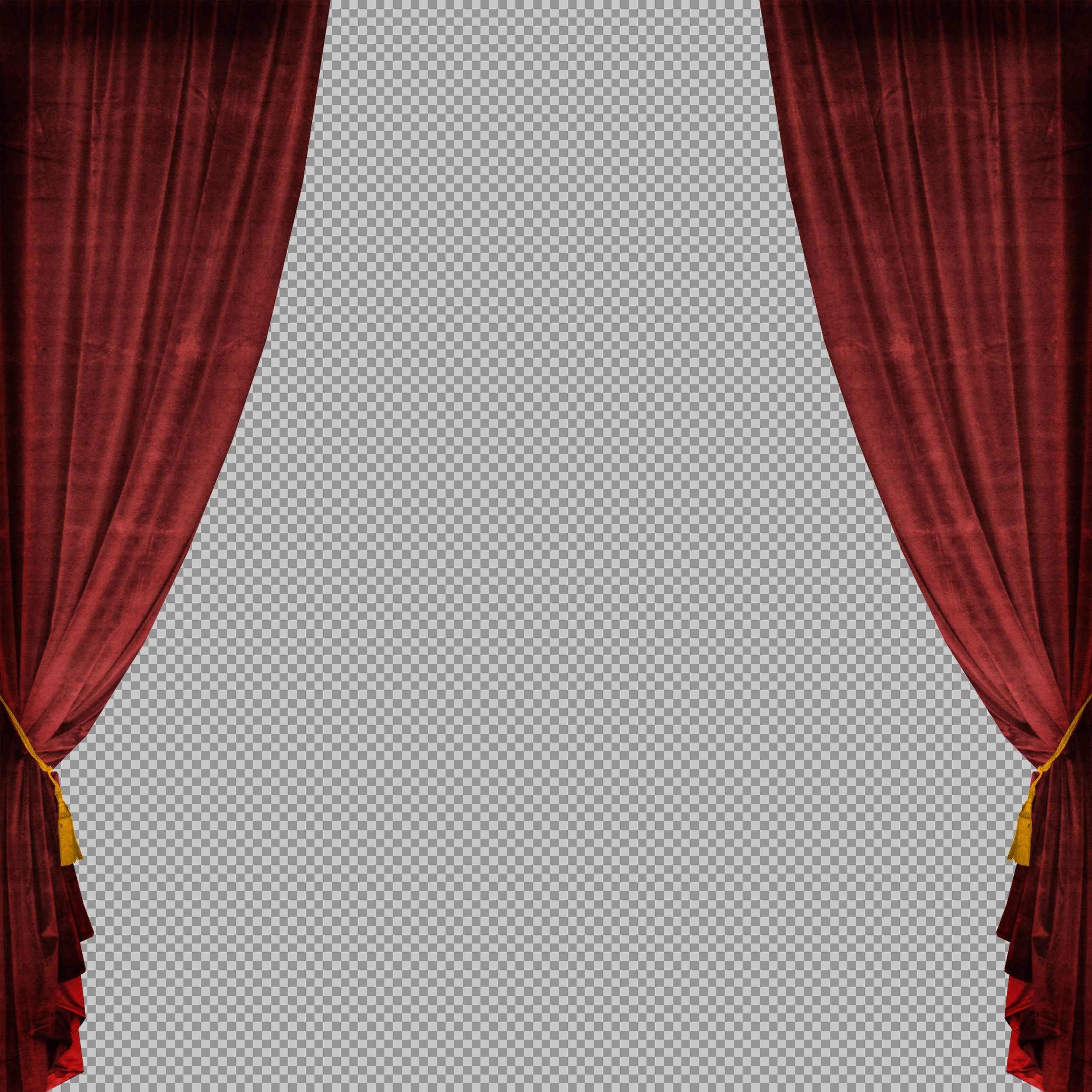 Velvet Red Stage Curtains PNG | Classic Theater Backdrop...