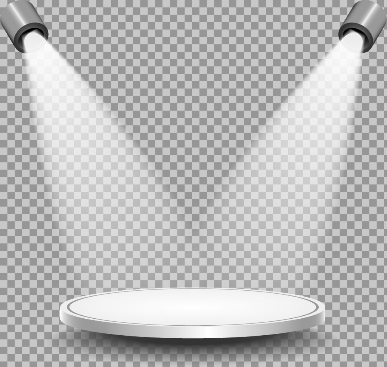 White Stage with Spotlights PNG | Free Product Display Podium...