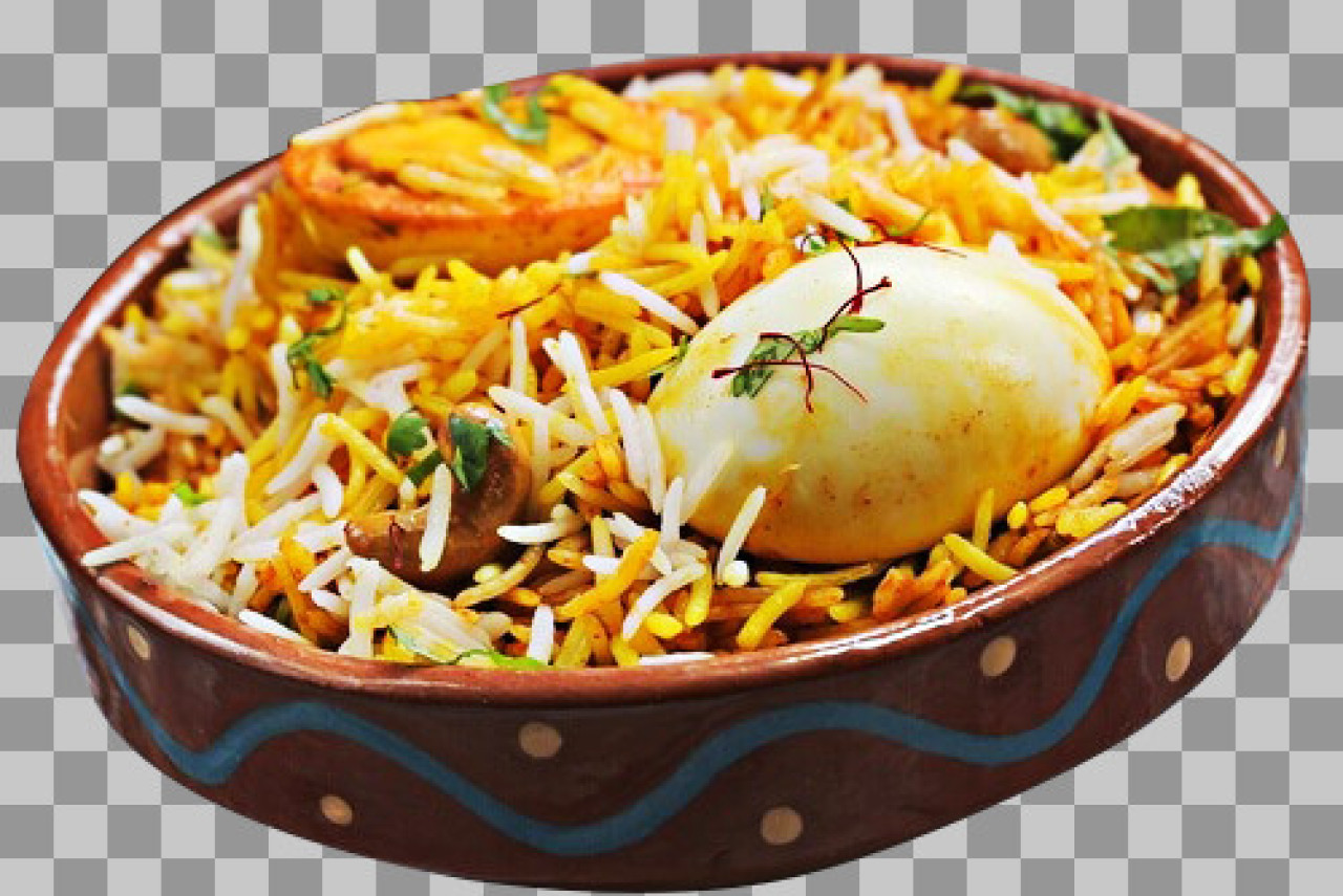 Egg Biryani PNG | Authentic Indian Egg Rice Dish in Clay Pot