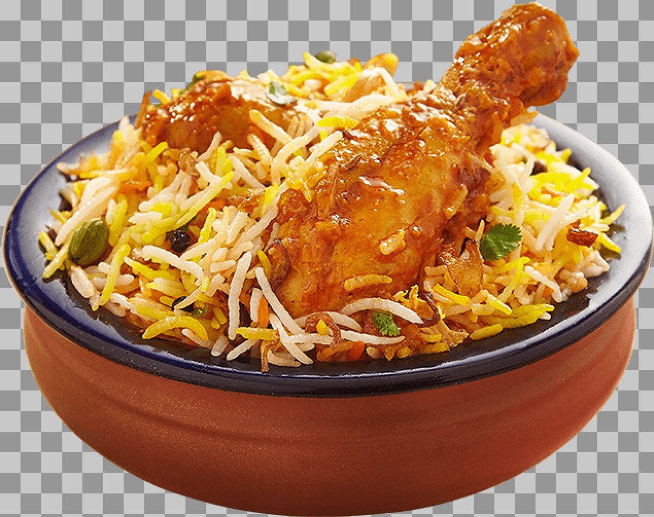 Chicken Biryani PNG | Delicious Indian Rice Dish in Clay Pot...