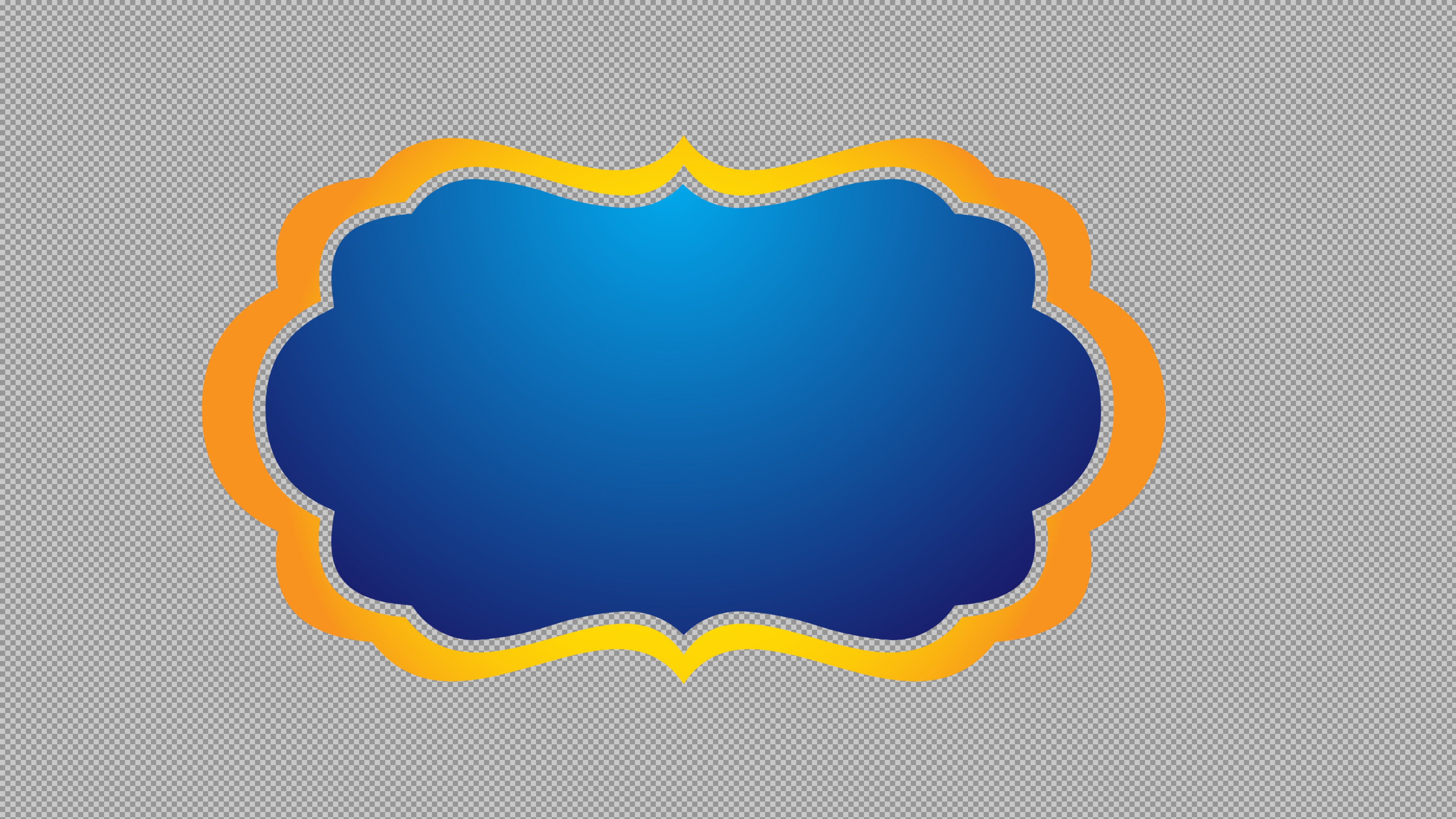 Blue and Gold Ornate Frame PNG | Free Decorative Clipart...