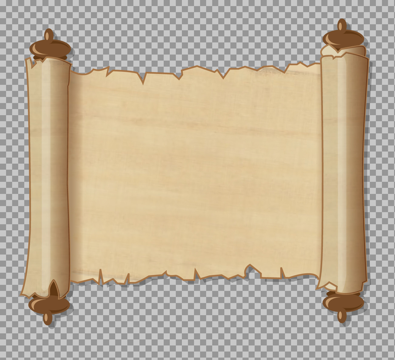 Horizontal Scroll PNG | Free Ancient Parchment Clipart