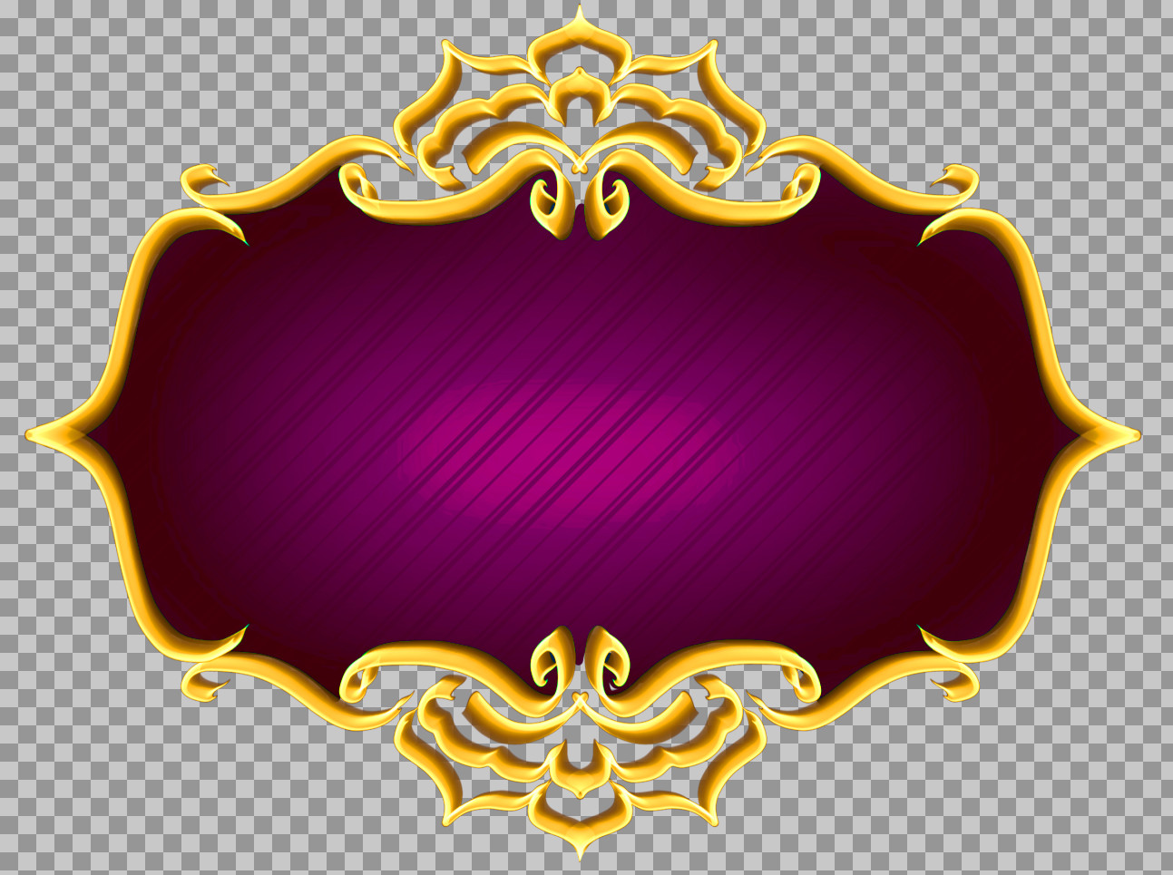 Ornate Gold and Magenta Frame PNG | Free Fantasy Plaque Clipart...