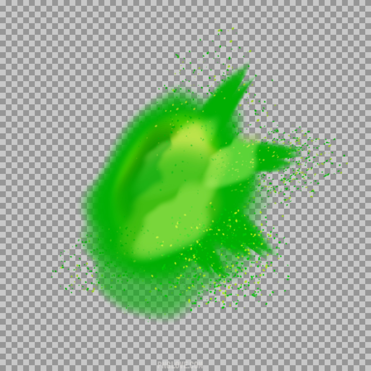 Green Holi Color Splash PNG | Free Transparent Gulal Effect