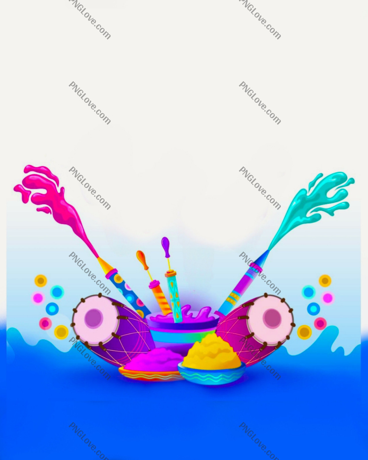 Happy Holi Banner Editing Background | Festive Illustration