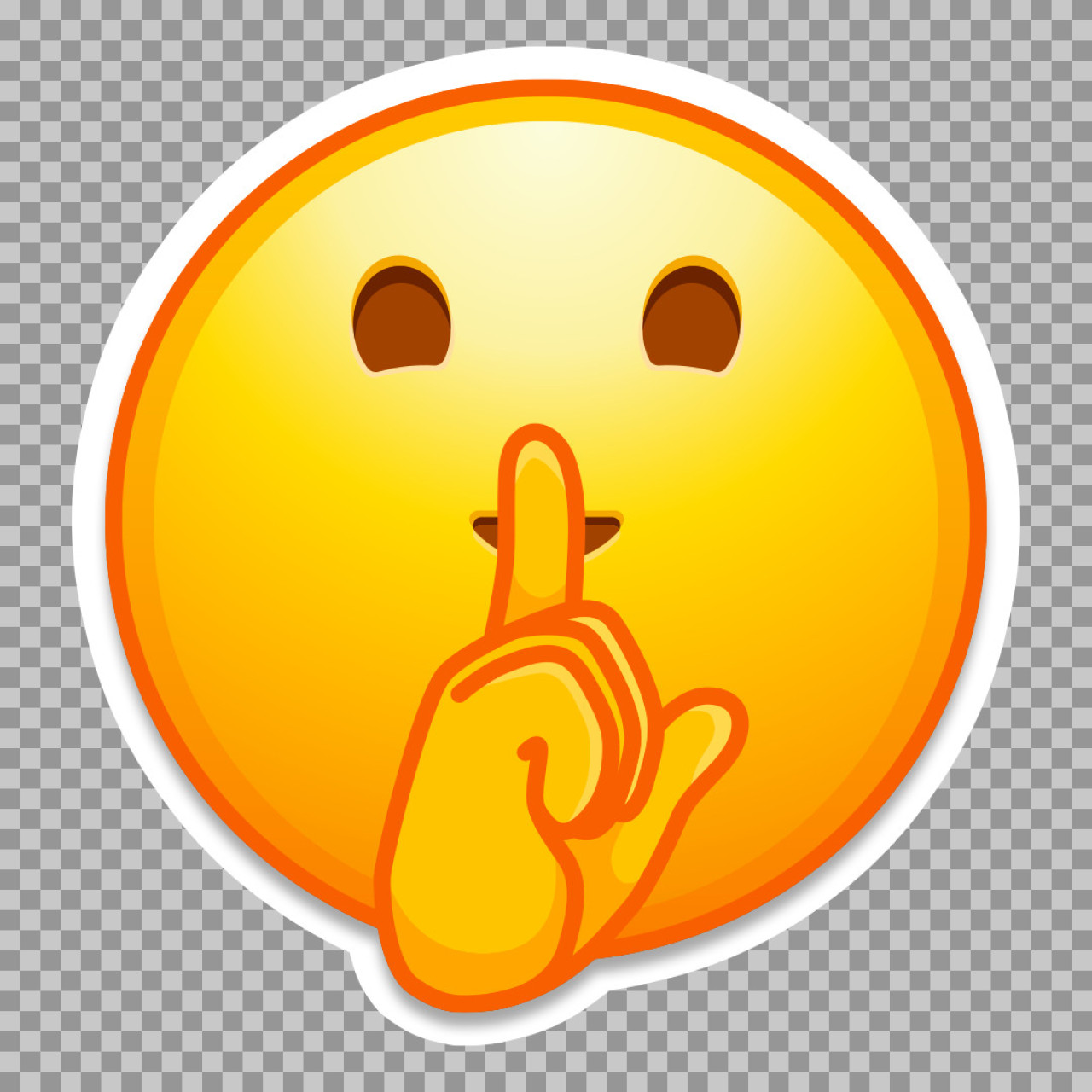smiling face making middle finger sign shut up emoji PNG