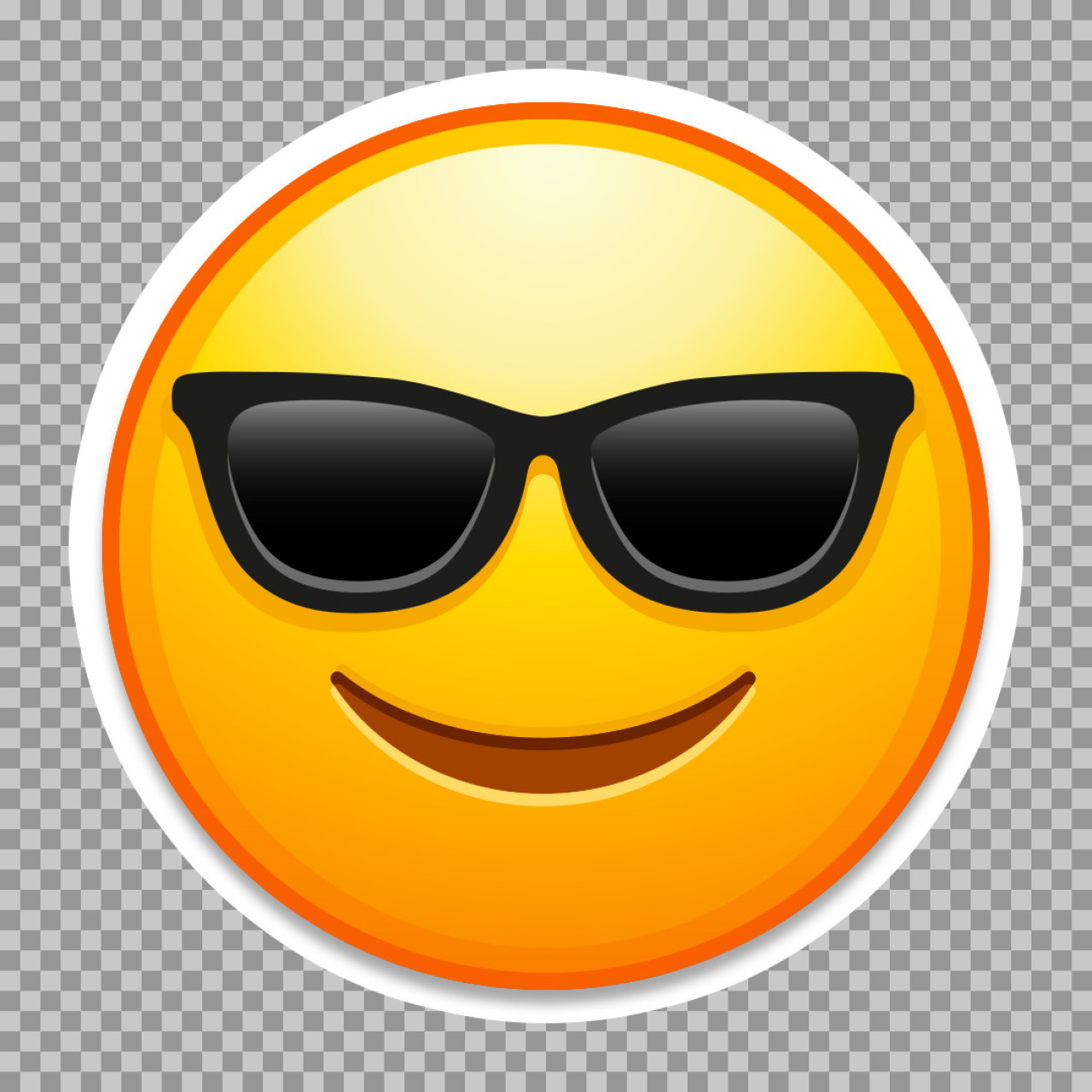 smiling face wearing black glasses emoji PNG images