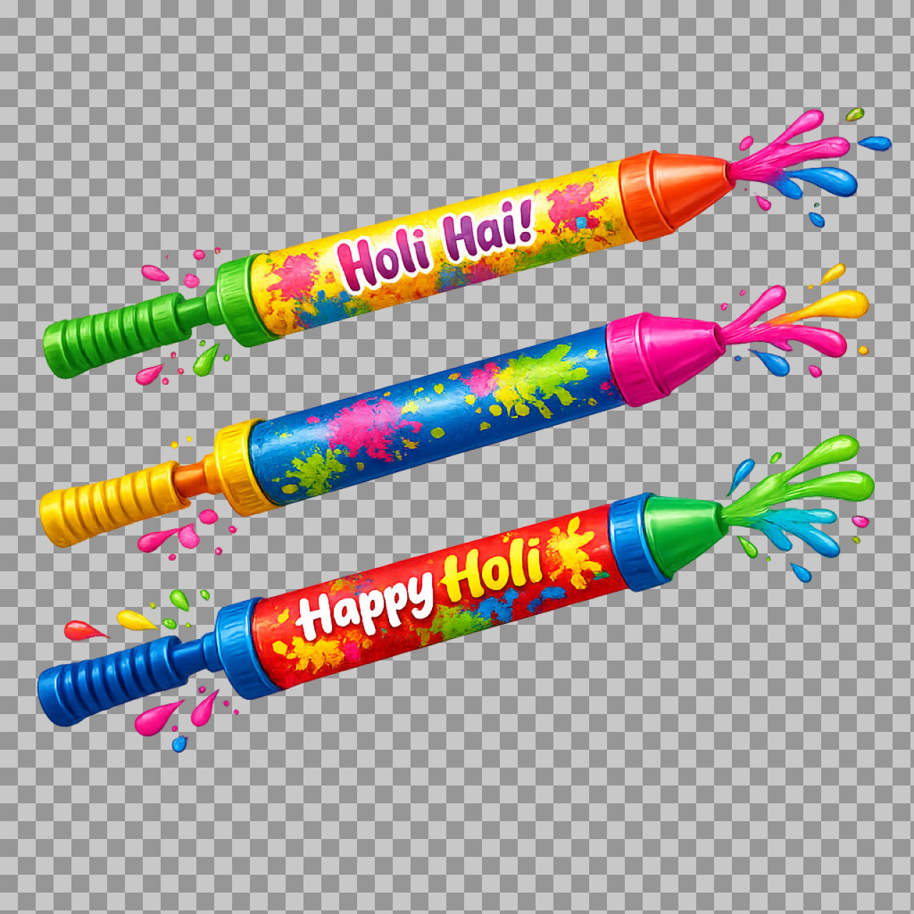 Holi Pichkari PNG | Free Happy Holi Water Gun Clipart