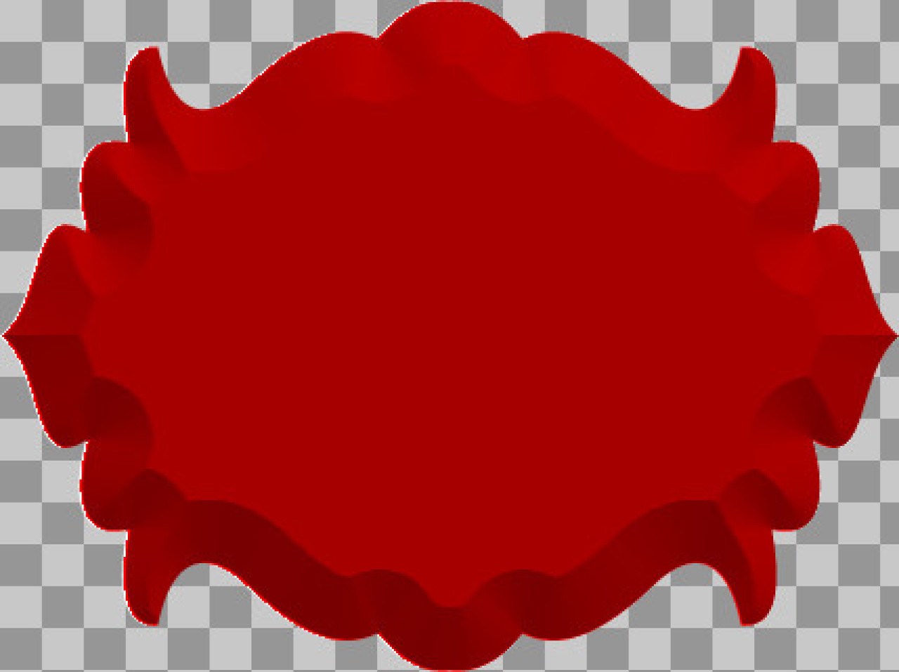 Free 3D Red Ornate Frame PNG | Decorative Banner