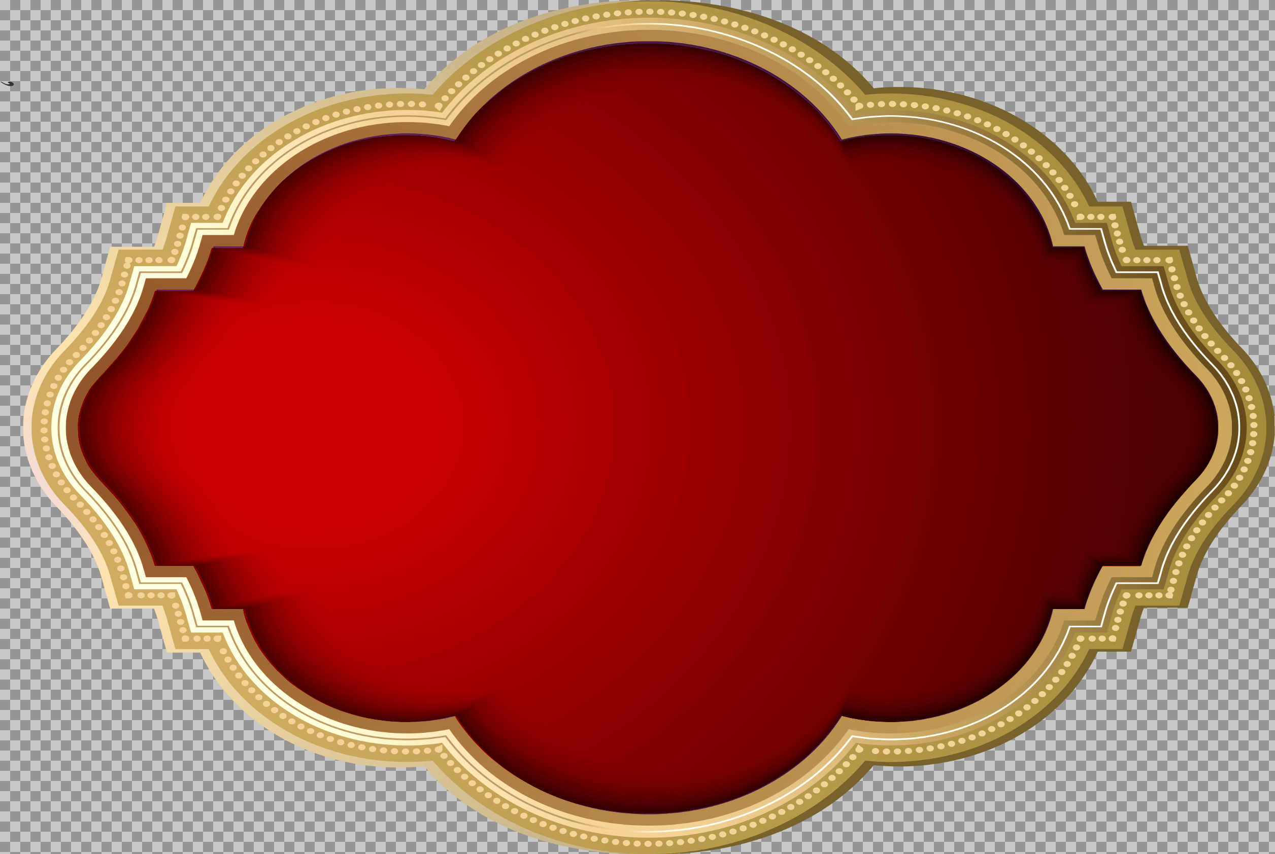 Luxury Red and Gold Frame PNG | Free Vintage Border