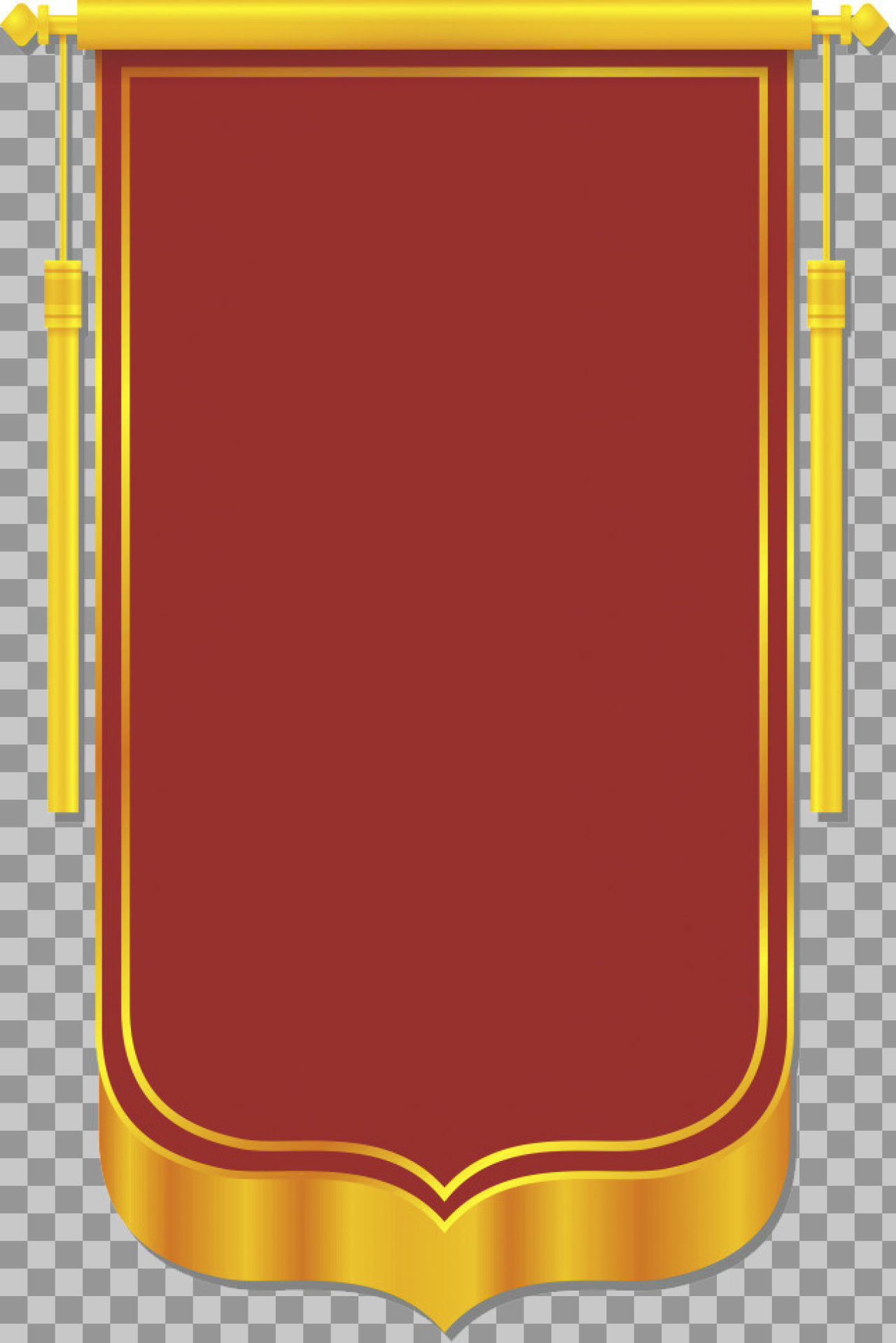 Royal Red and Gold Banner PNG | Free Medieval Shield Clipart