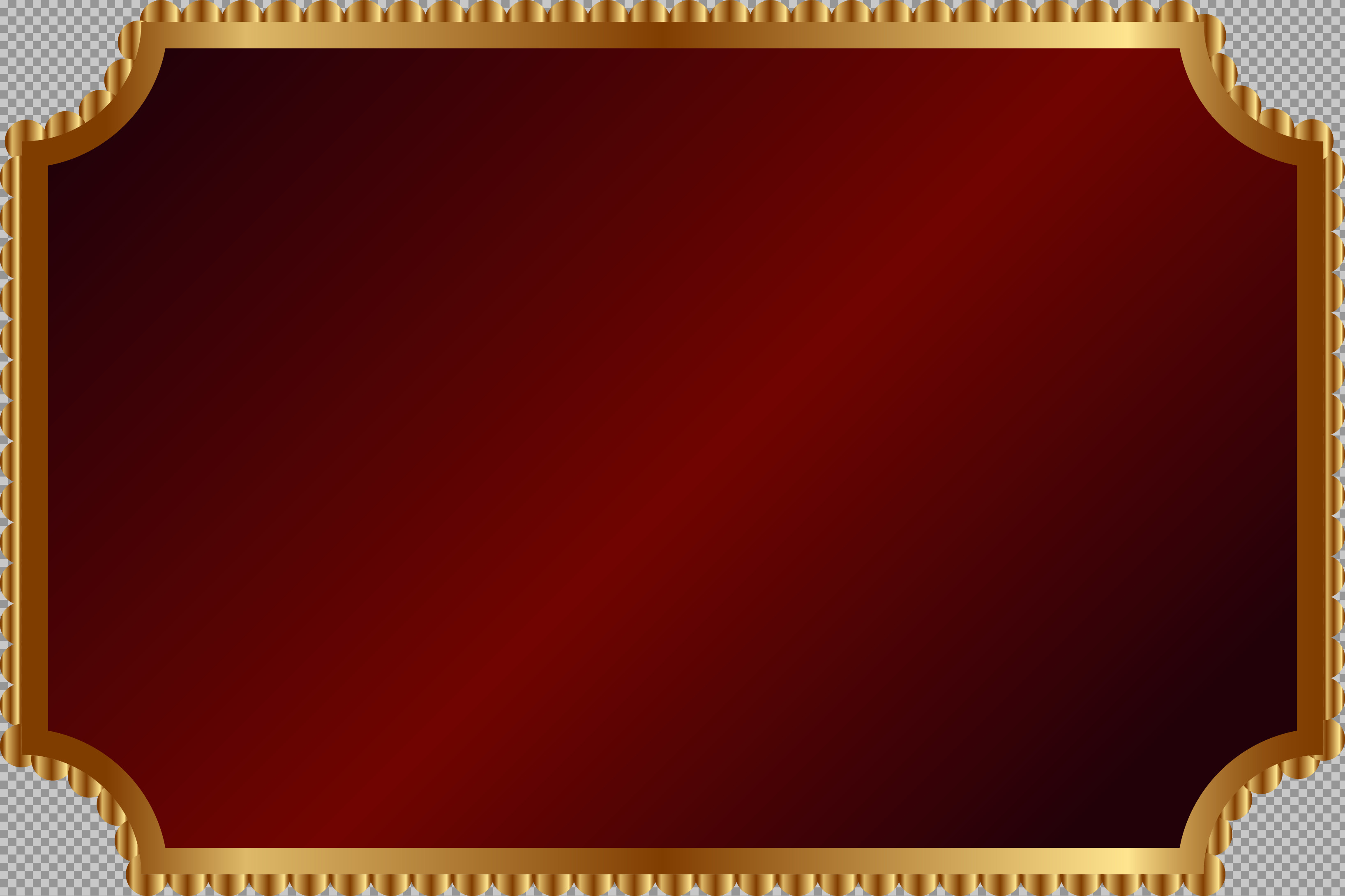 Luxury Red & Gold Frame PNG | Free Vintage Border