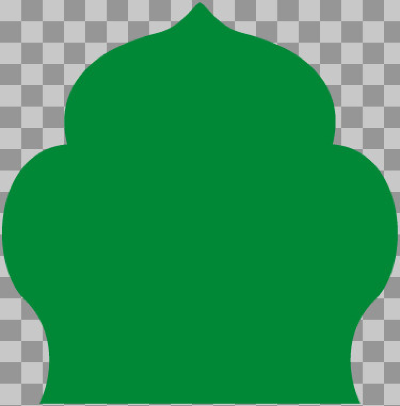 Green Islamic Arch Silhouette PNG | Free Mosque Dome Shape...