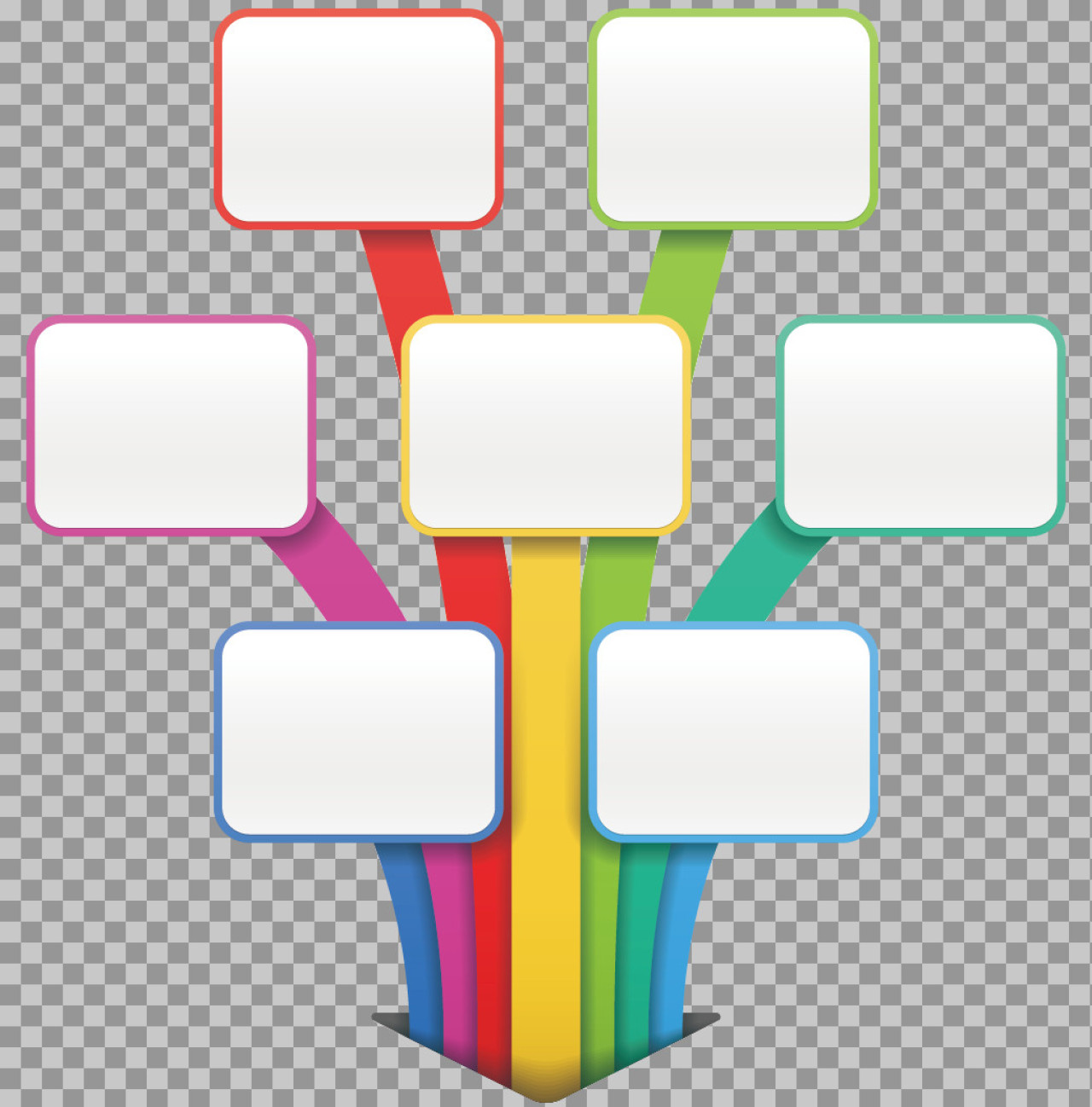 Colorful Funnel & Convergence Infographic Template | 7-Step Diagram