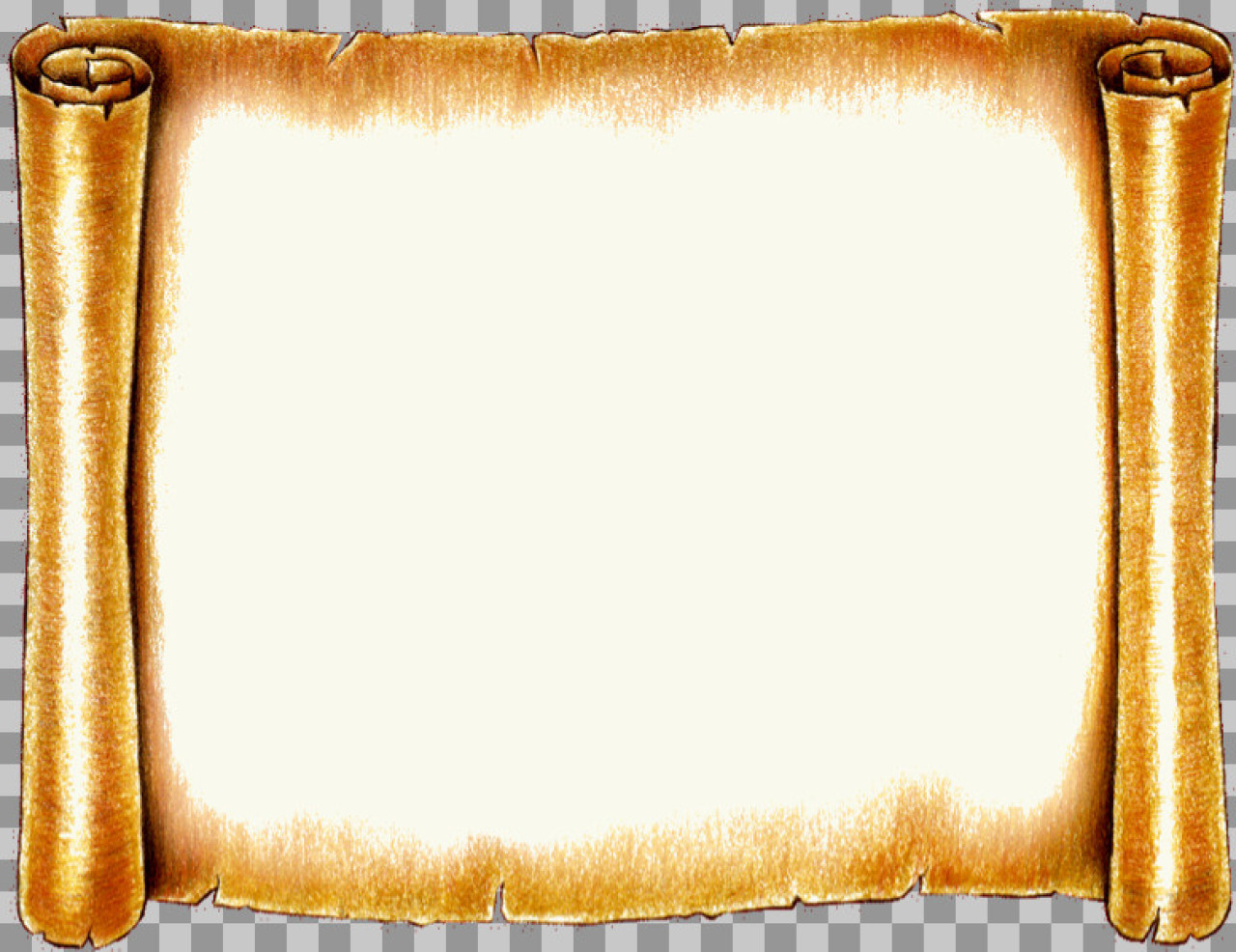 Ancient Parchment Scroll PNG | Transparent Vintage Frame