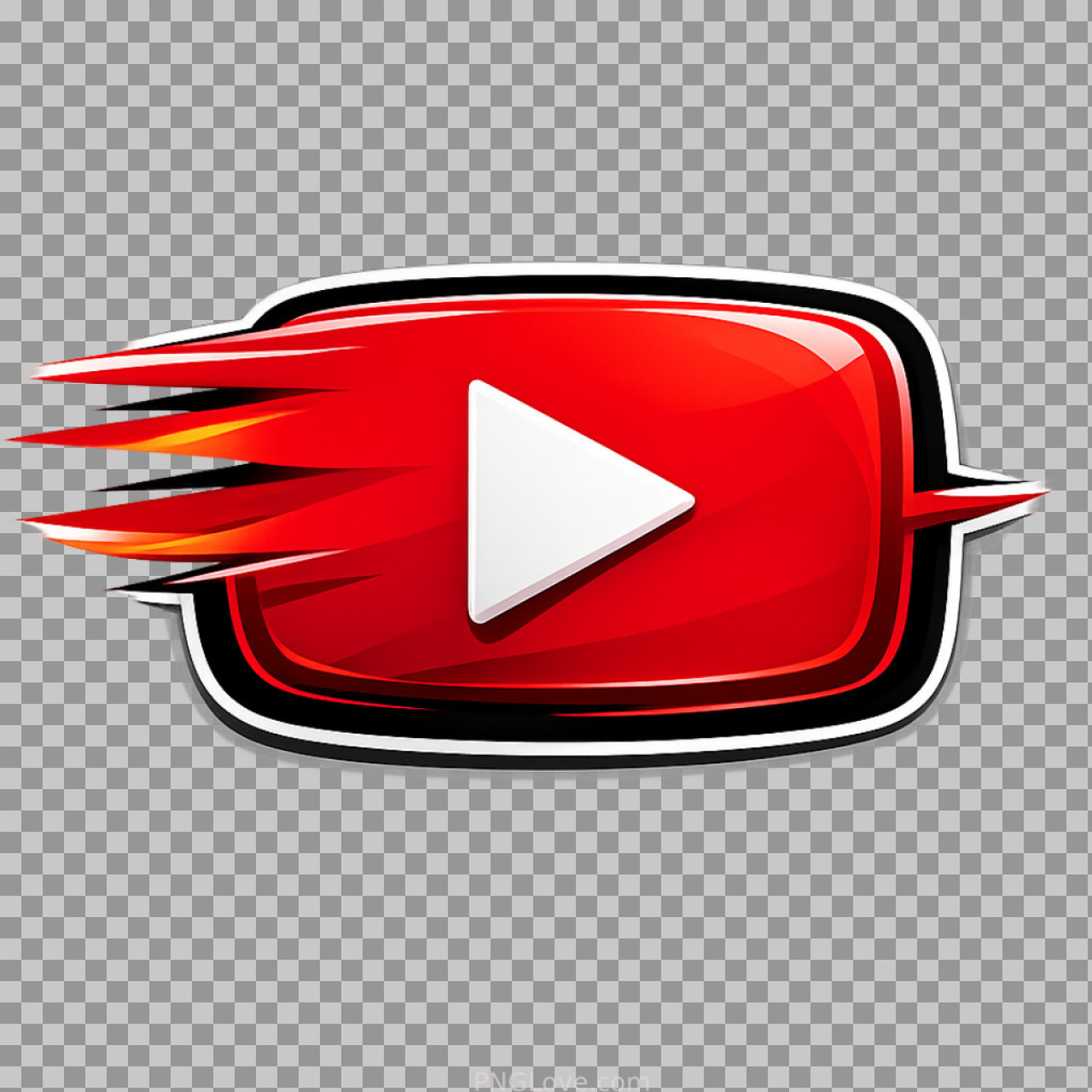 Dynamic YouTube Logo PNG with Speed Effect | Free Download