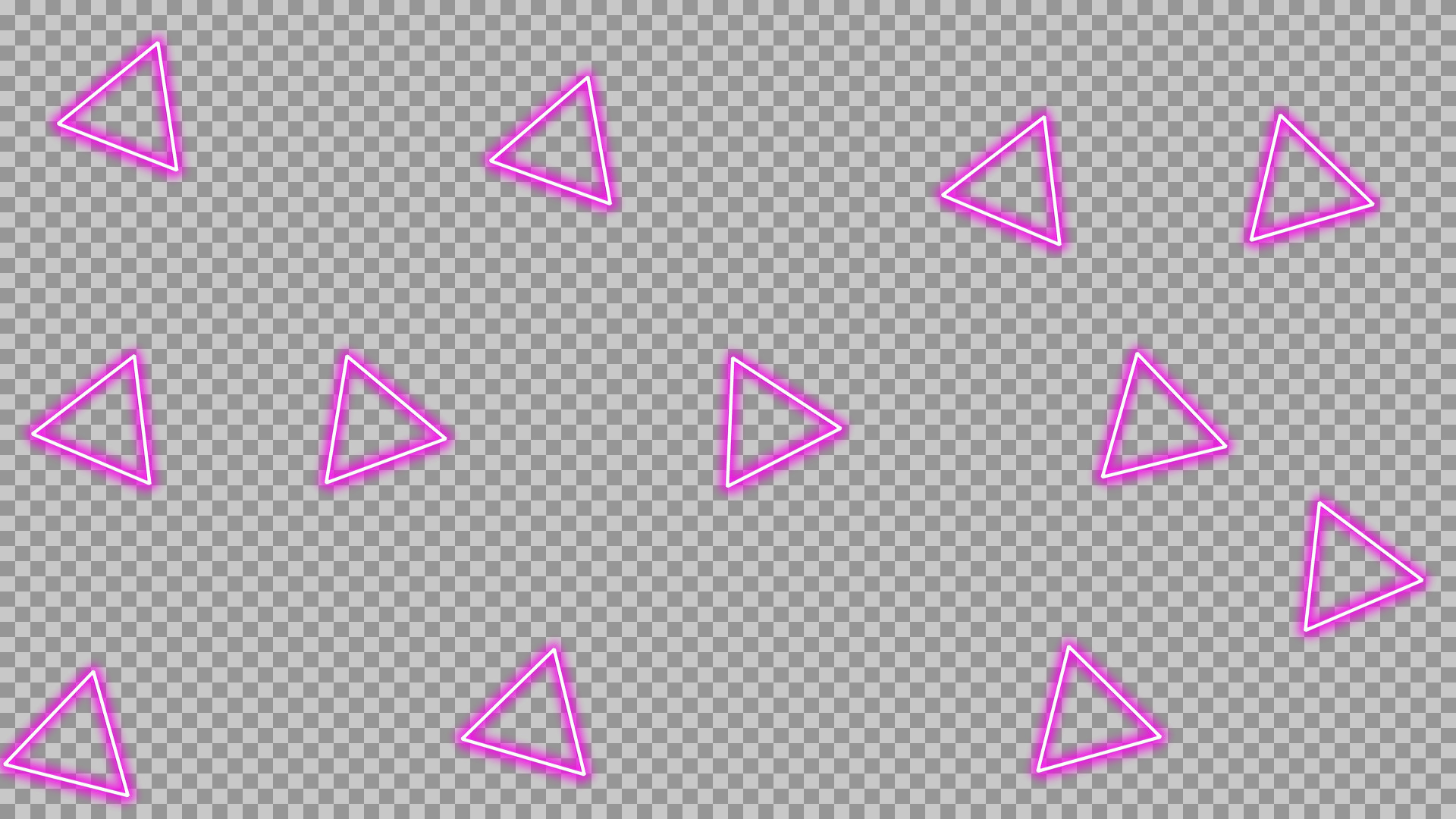Neon Glitch Triangles PNG | Floating Cyberpunk Pattern Asset