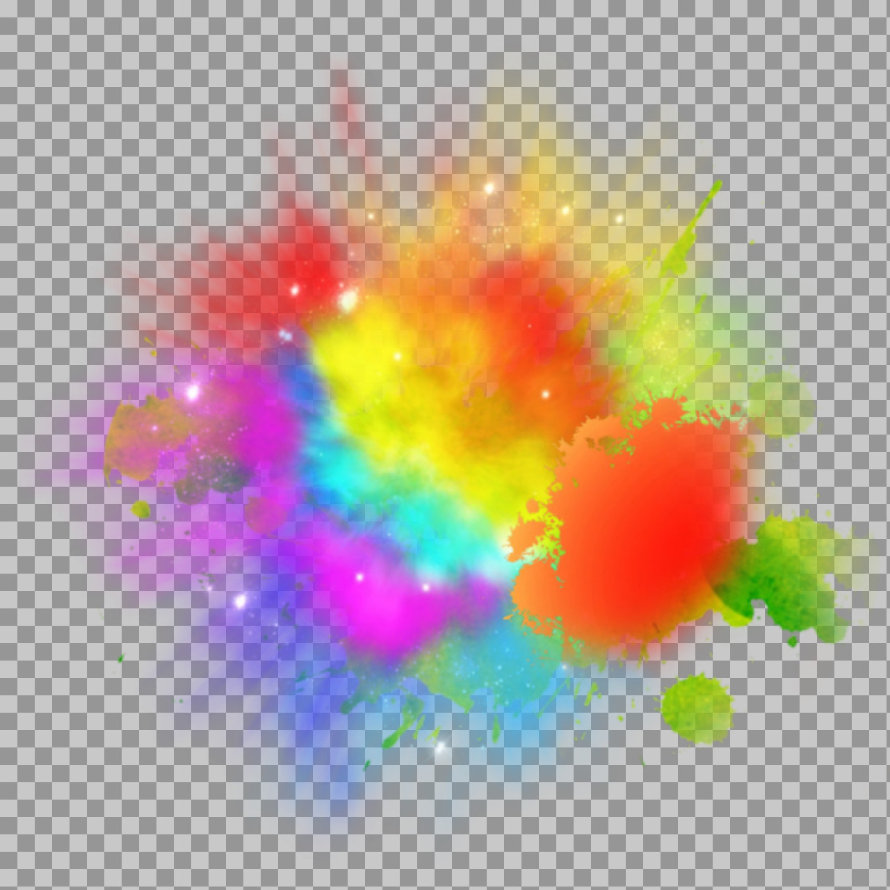 Holi Color Splash PNG | Free Gulal Explosion for Holi Editing