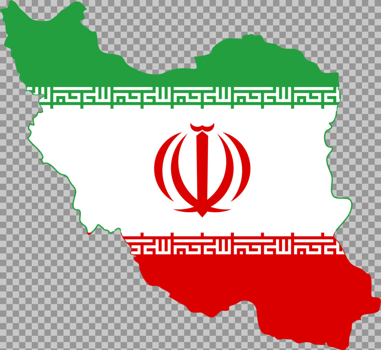 Iran Flag Map PNG | Geographic Silhouette Graphic...