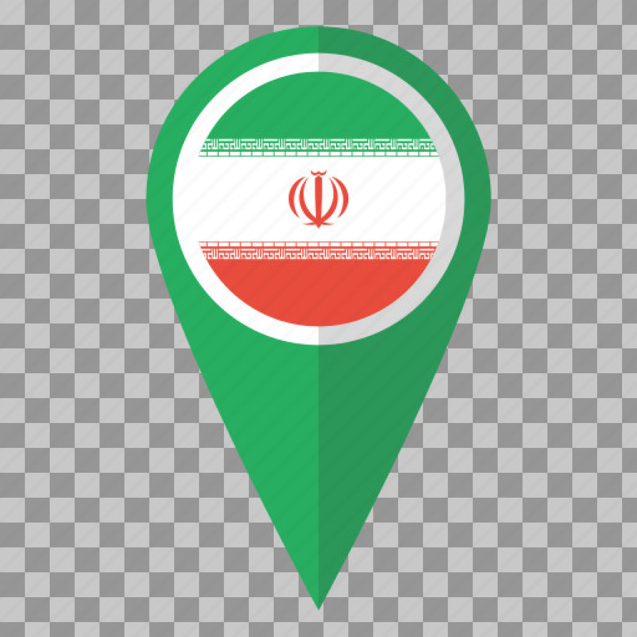Iran Flag Map Pin PNG | Location Marker Icon...