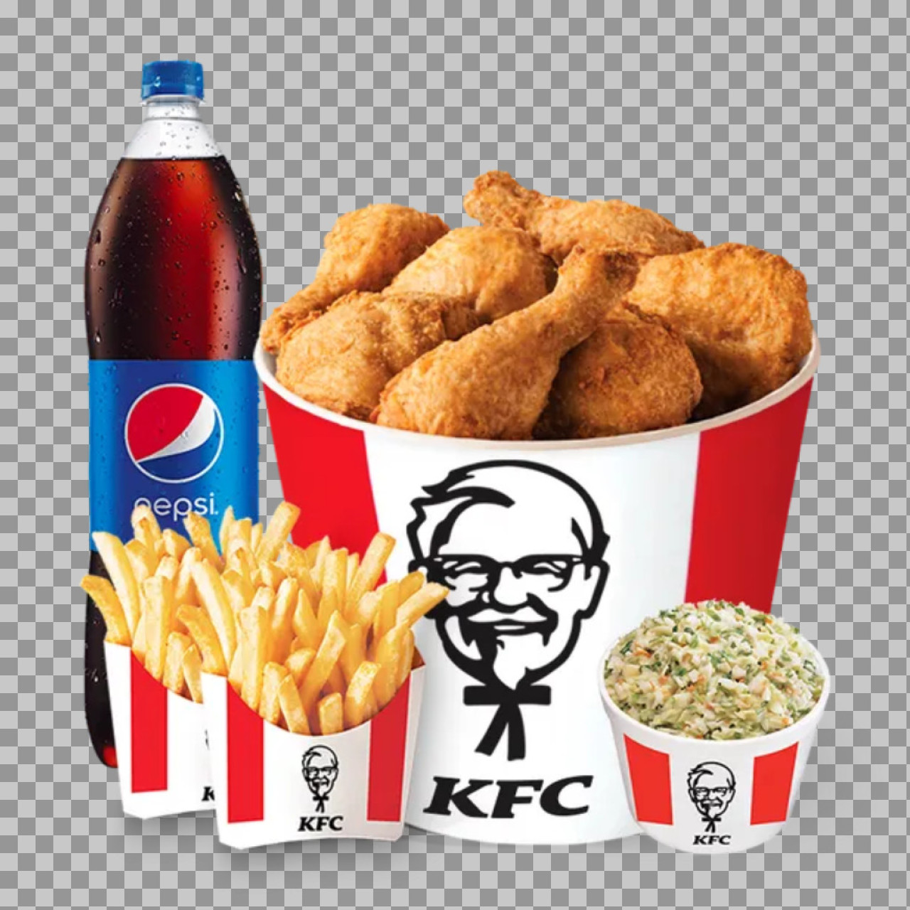 KFC Family Bucket Meal PNG | Fried Chicken Combo...