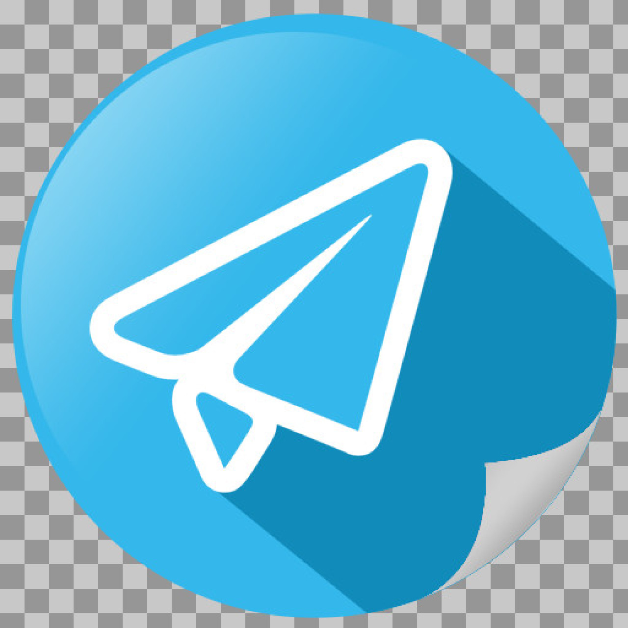 Telegram Sticker Icon PNG | Paper Plane Logo