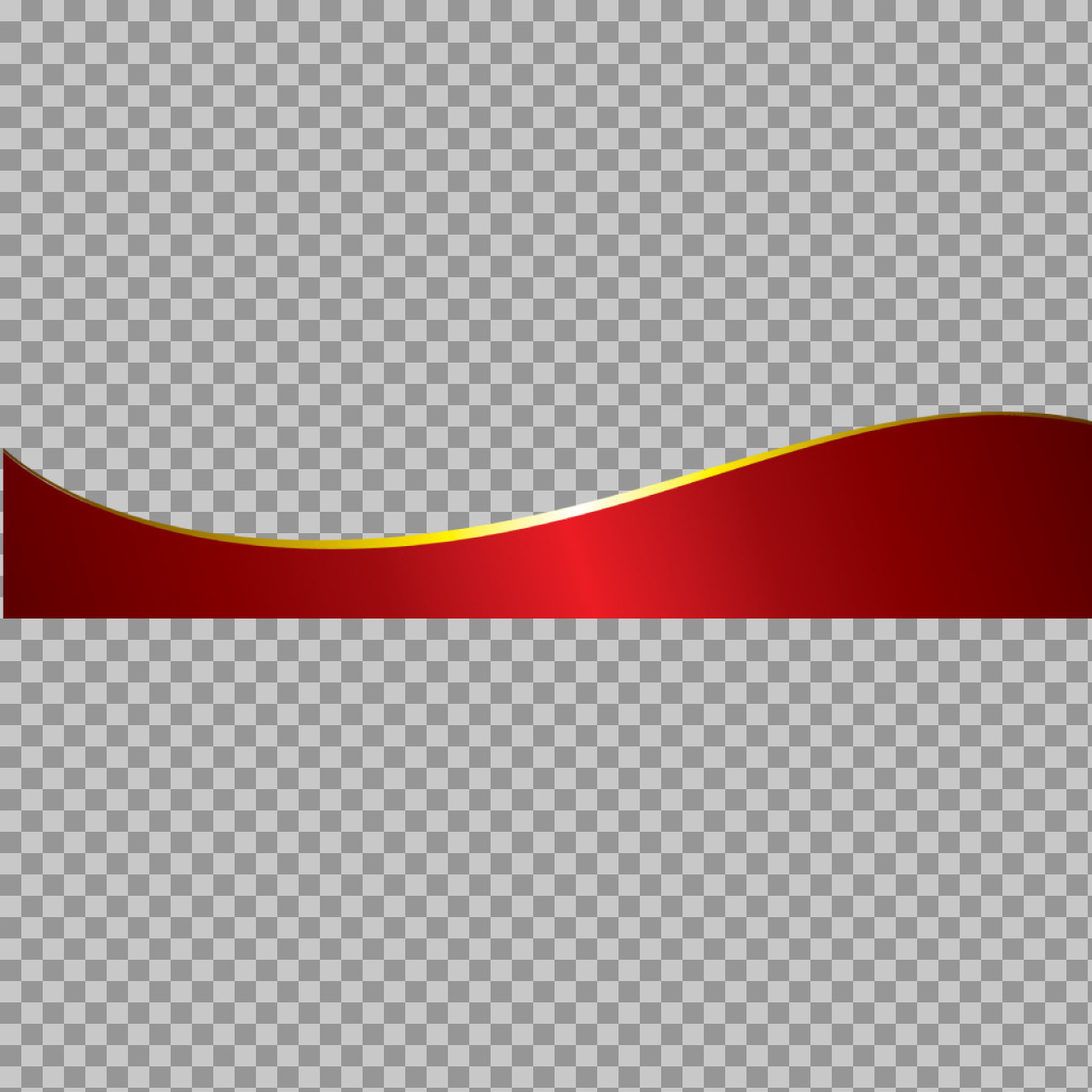 Red and Gold Wavy Banner PNG | Lower Third Graphic...