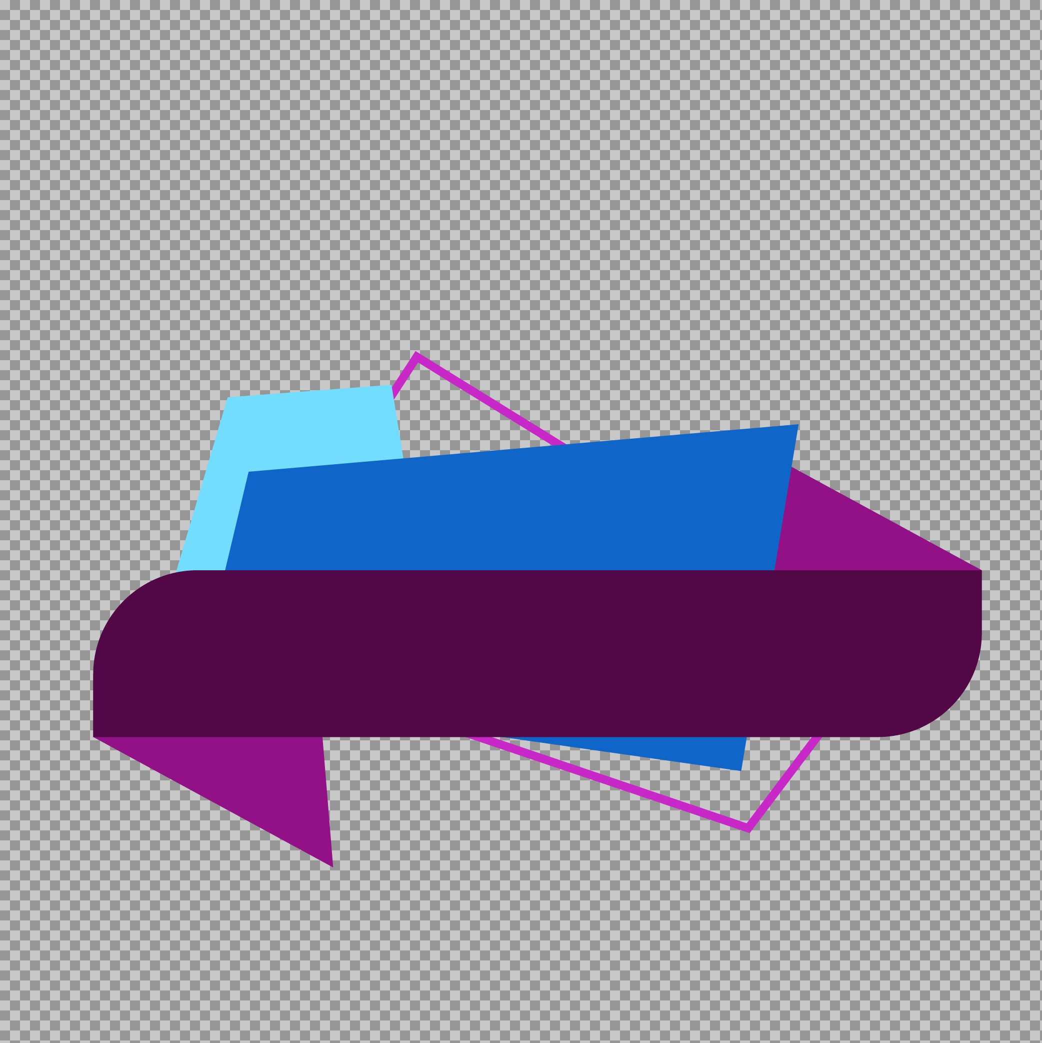 Free Abstract Banner PNG | Geometric Text Box Graphic