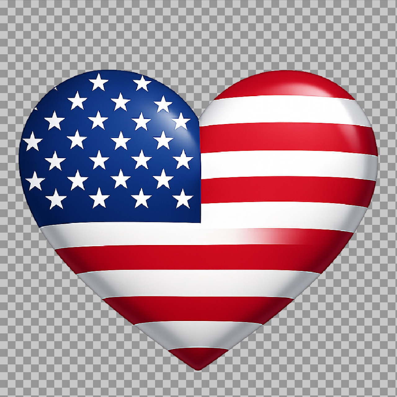 American Flag Heart PNG | Free Transparent Patriotic Graphic