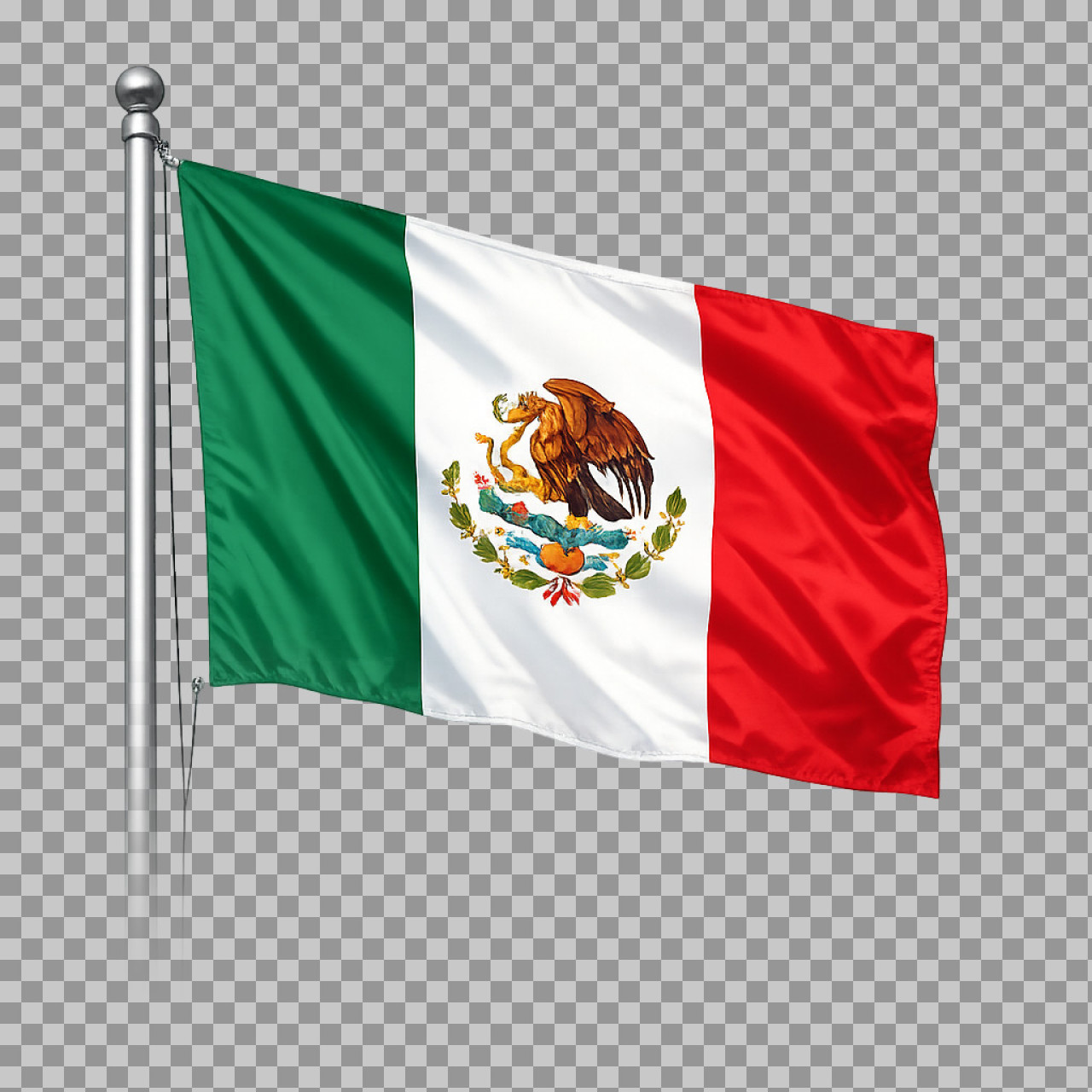 Mexico Flag PNG | High Resolution Waving Mexican Flag Transparent Image