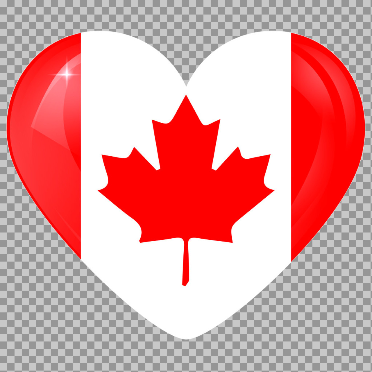 Canada Flag Heart PNG | Free Canadian Patriotic Icon