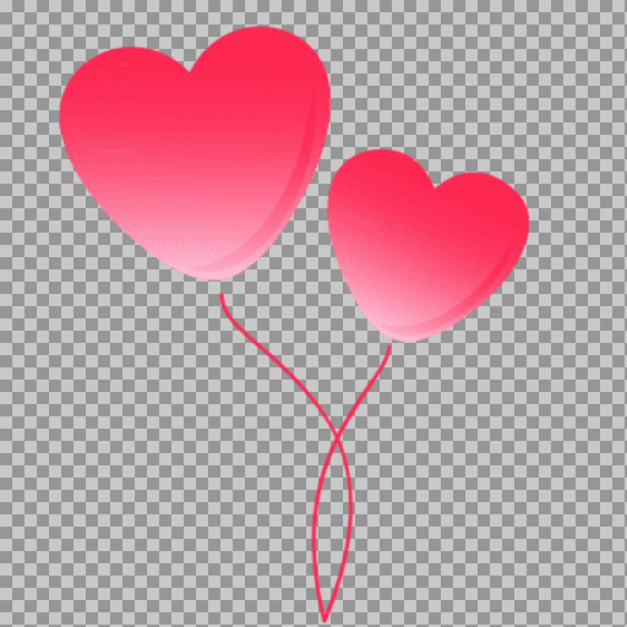 Two Heart Balloons PNG | Symbol of Love & Togetherness