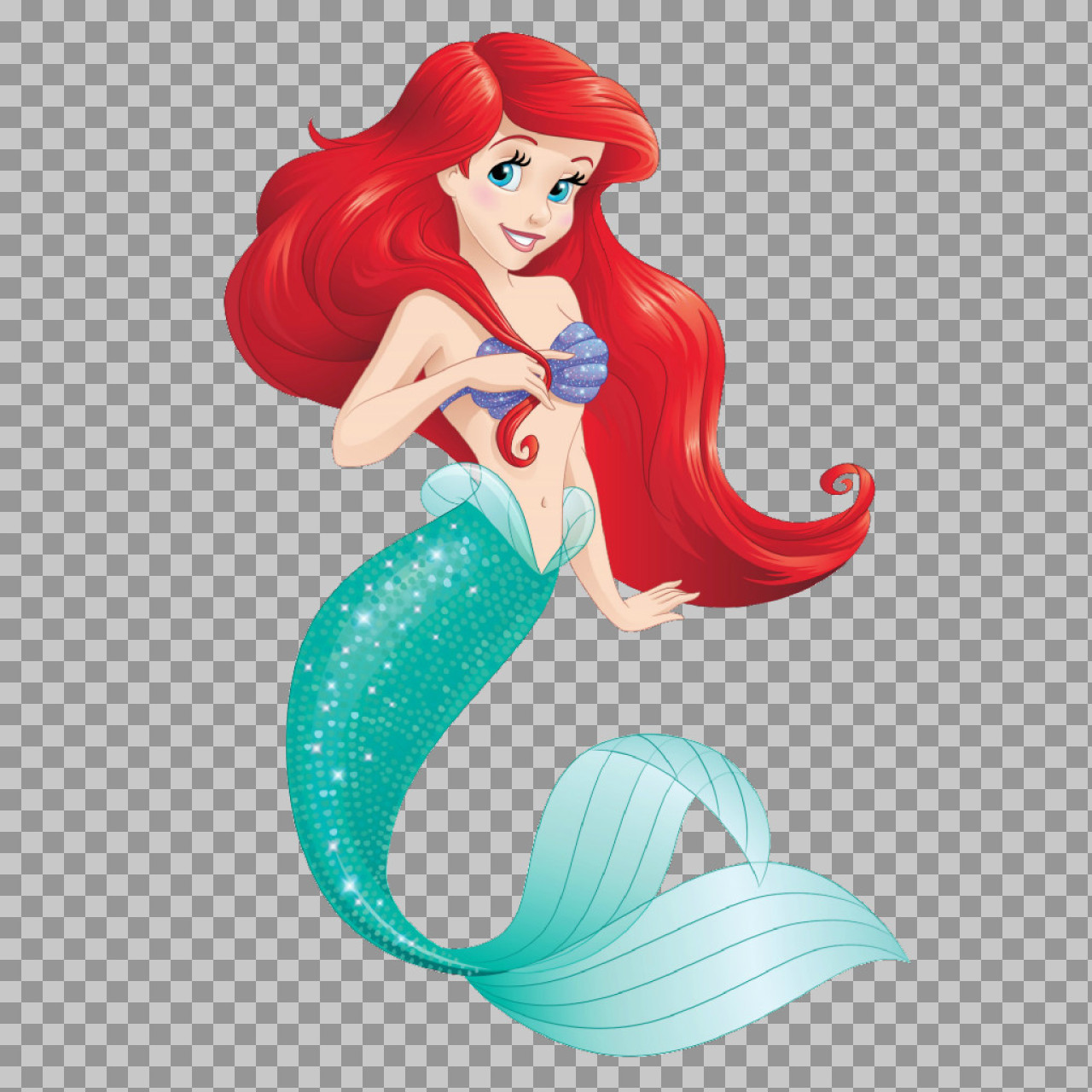 Princess Ariel Mermaid PNG | Transparent Disney Clipart