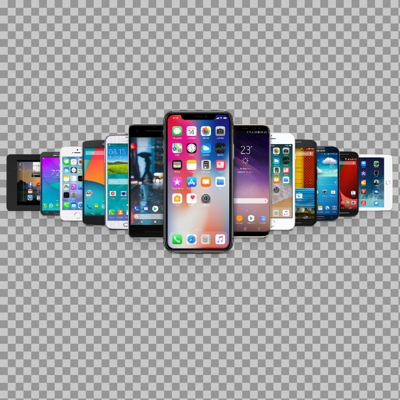 Smartphone Collection PNG | Free Mobile Devices Clipart