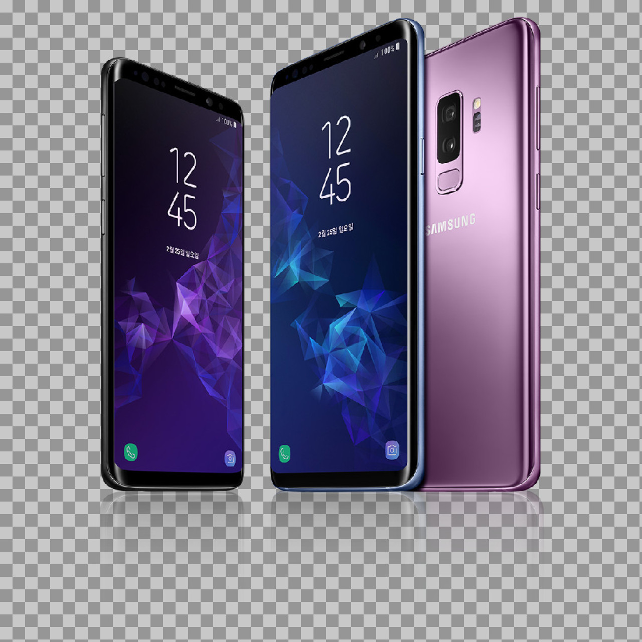 Samsung Galaxy S9 Phones PNG | Free Product Showcase Graphic