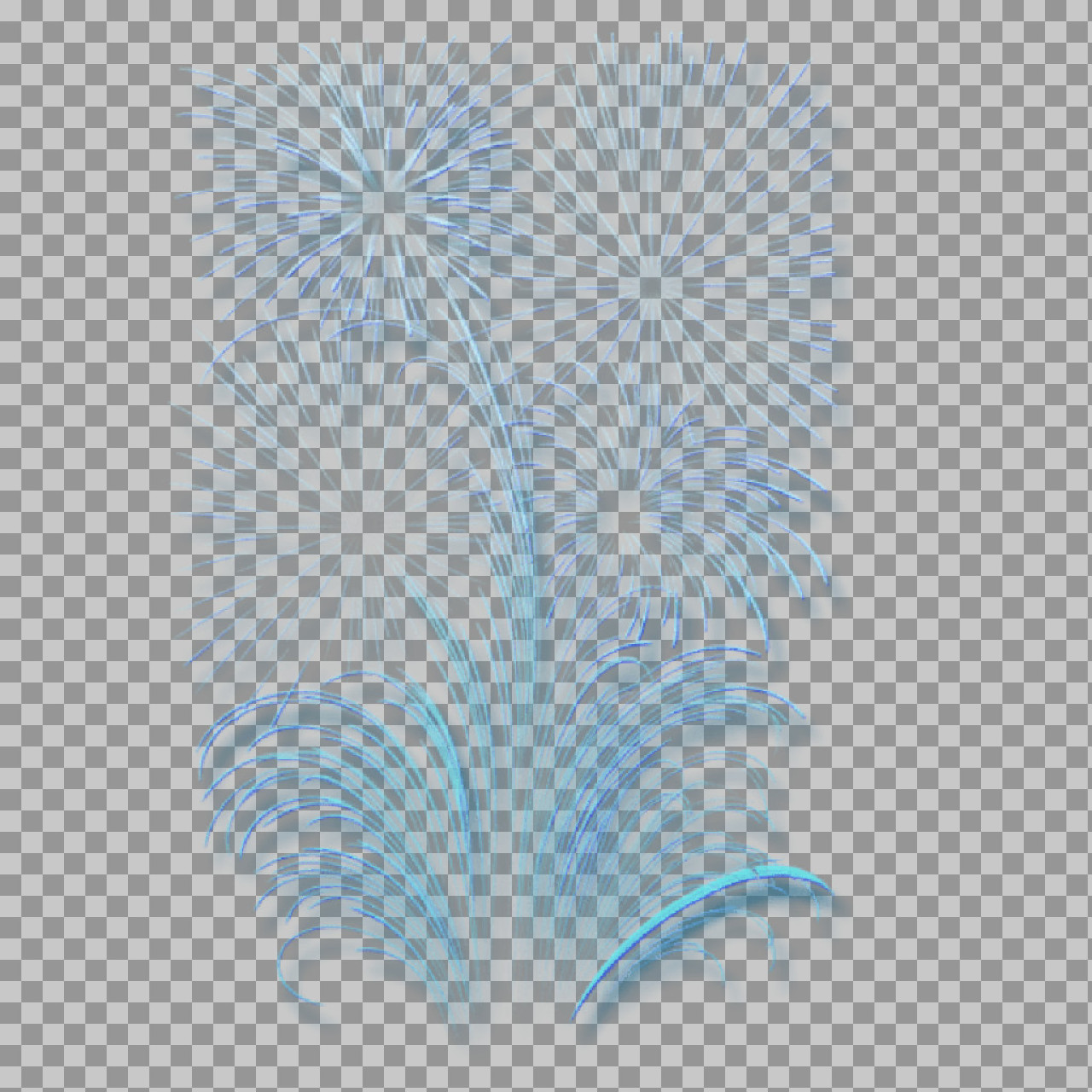 Blue Fireworks PNG | Free Celebration & Holiday Graphic