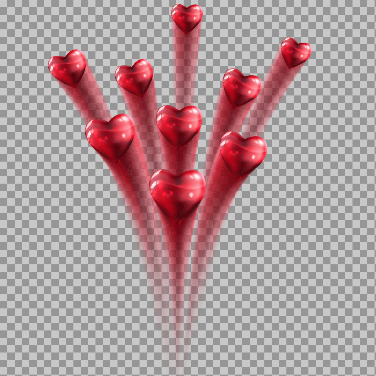 Heart Fireworks PNG | Free Romantic Celebration Clipart