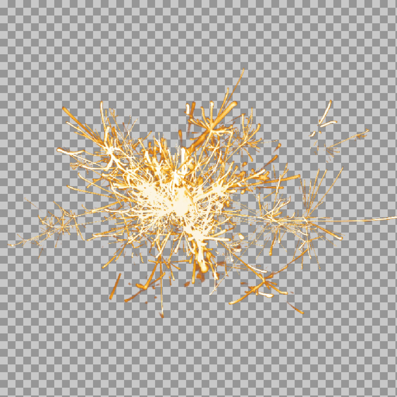 Golden Sparkler PNG | Free Festive & Celebration Clipart