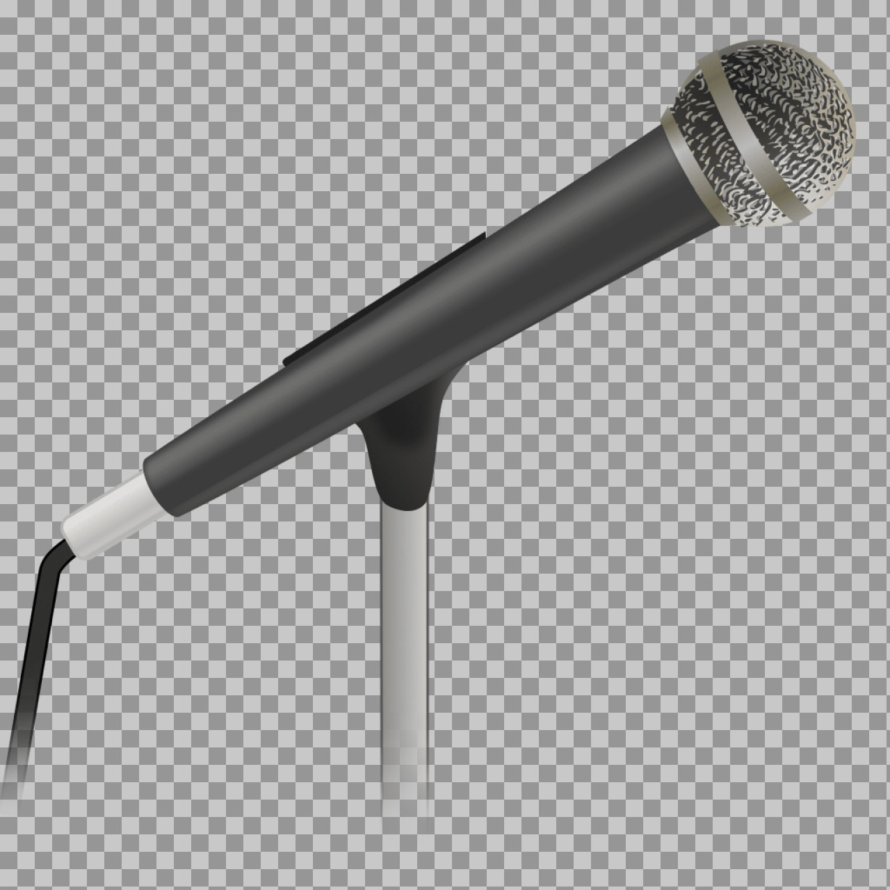 Microphone on Stand PNG Illustration | Free Download...