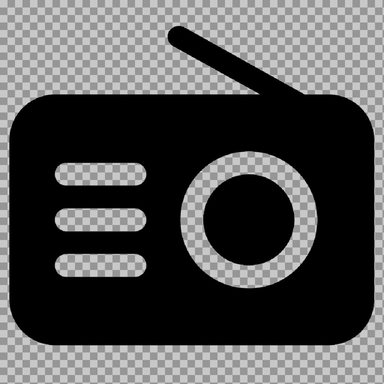 Minimalist Radio Icon | Free Vintage Broadcast Symbol PNG
