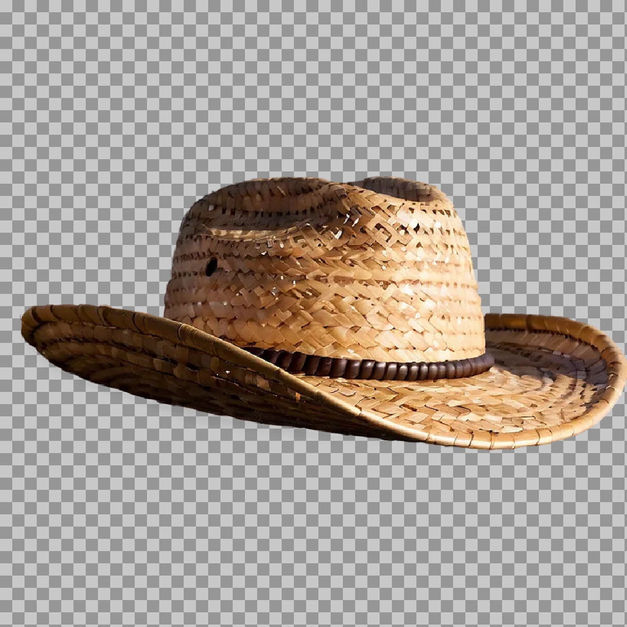 Woven Straw Cowboy Hat with Transparent Background | PNG...