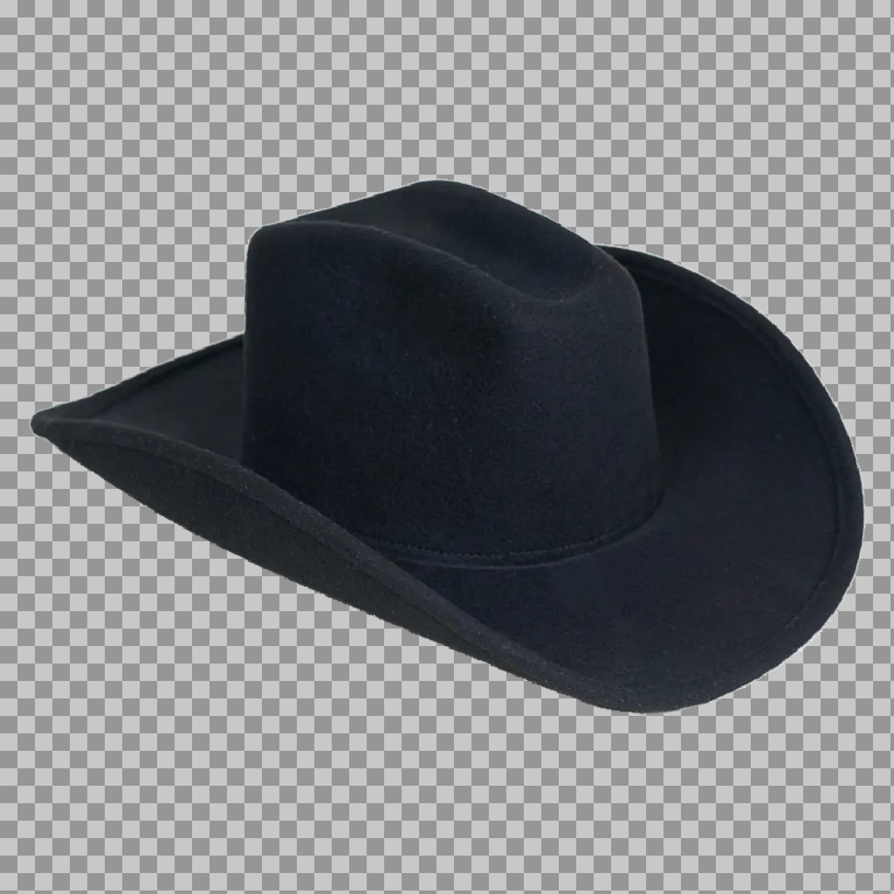 Classic Black Felt Cowboy Hat | Western Style Headwear...