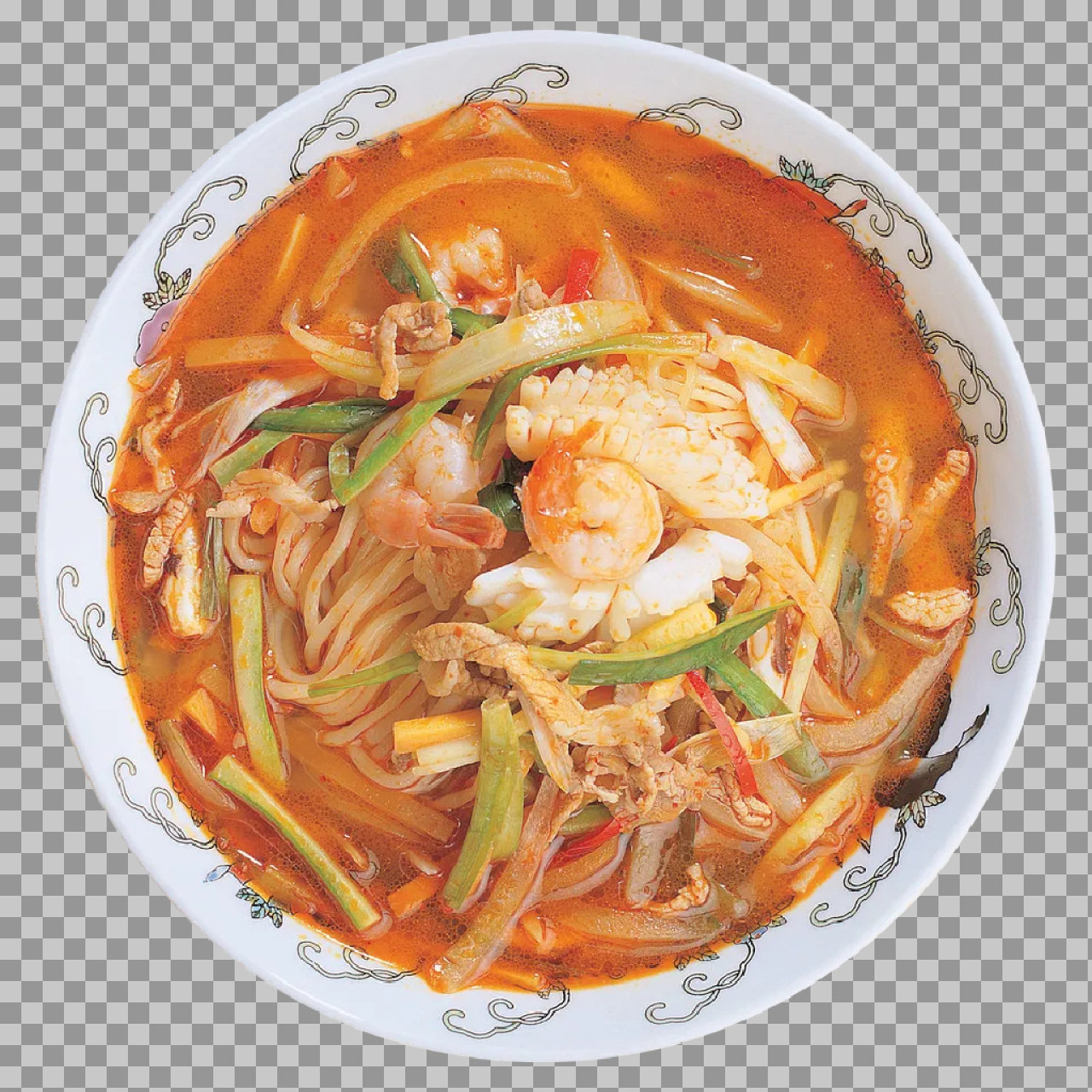 Delicious Jjamppong | Korean Spicy Seafood Noodle Soup