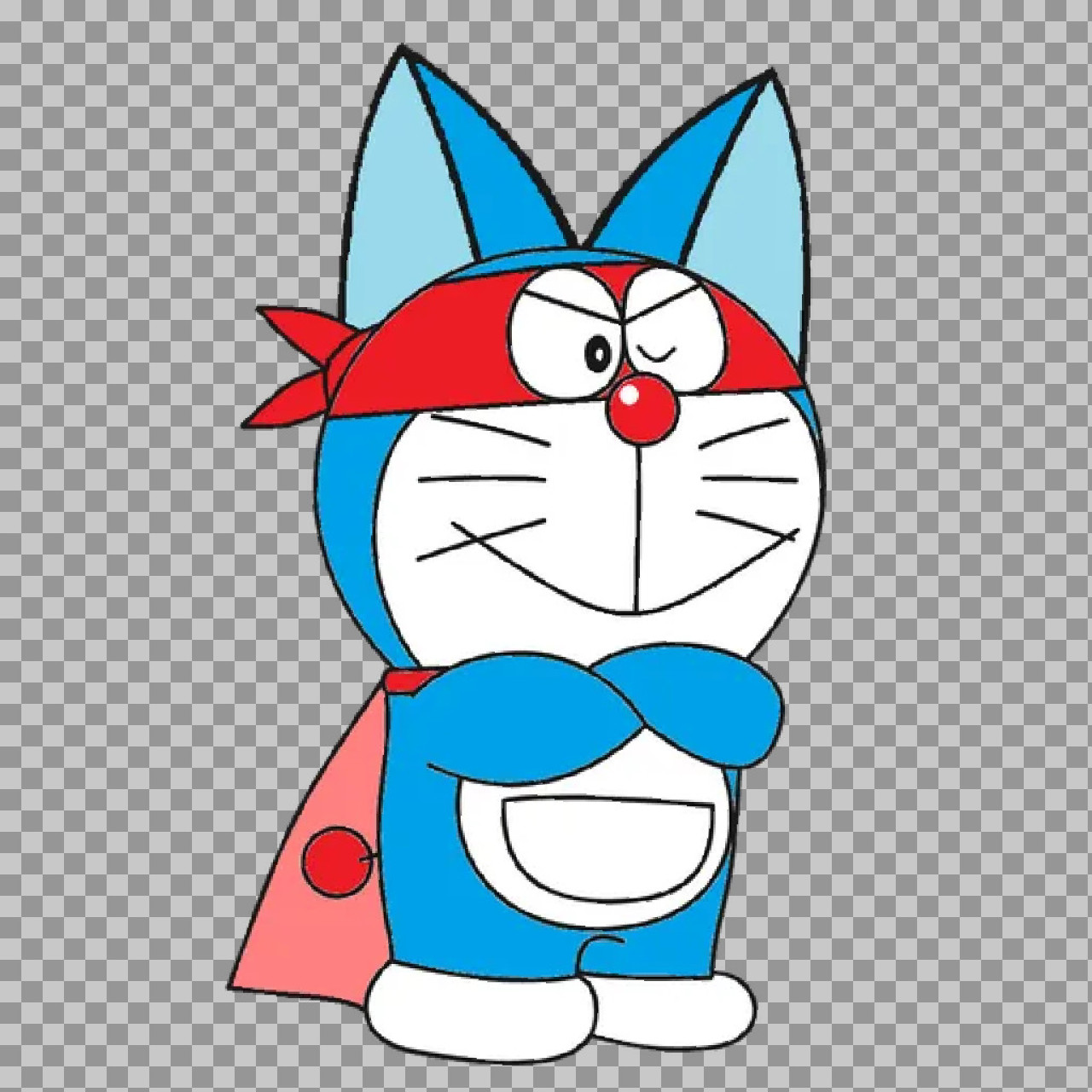 Superhero Doraemon PNG | Masked Hero Fan Art