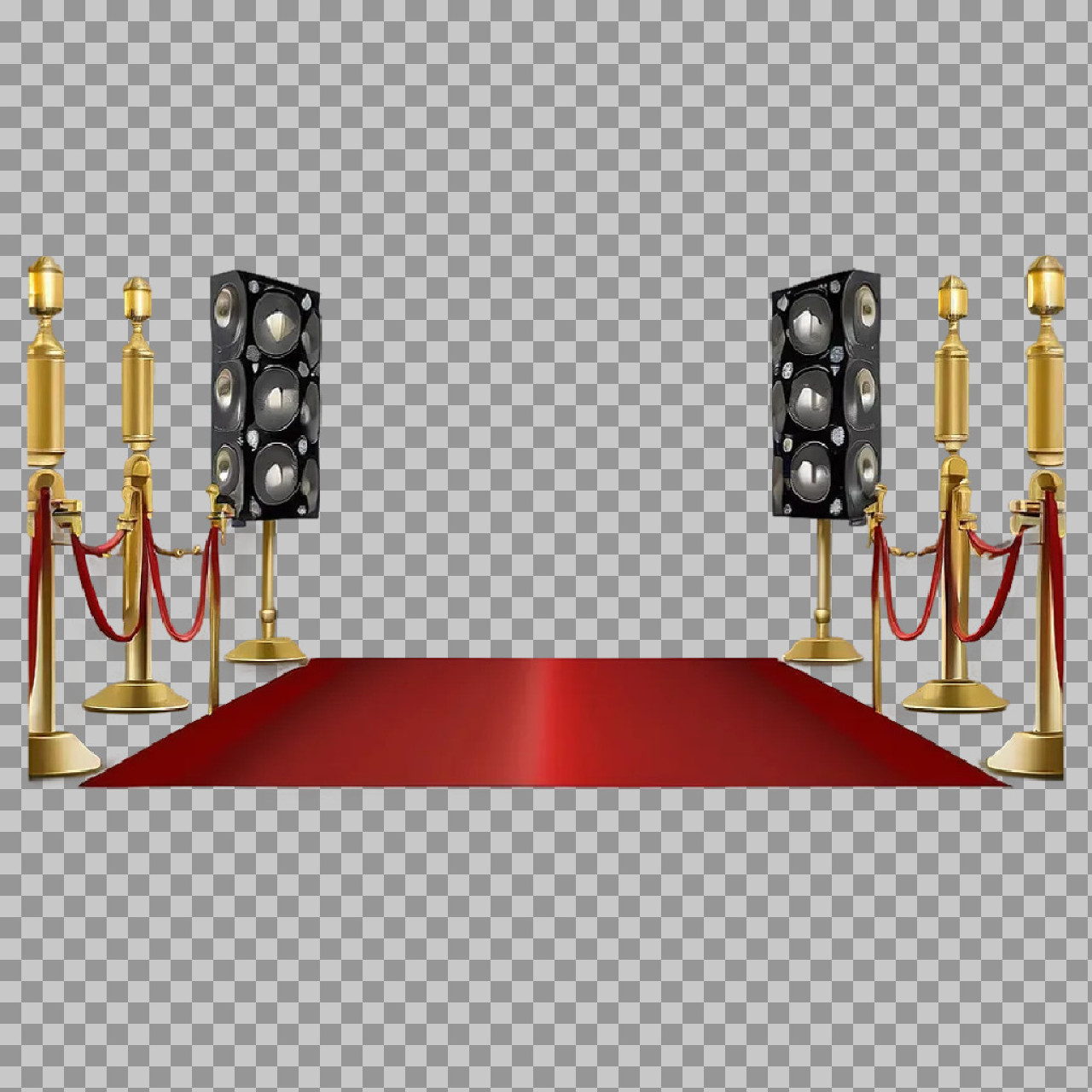 Red Carpet PNG | VIP Event Entrance with Transparent Background