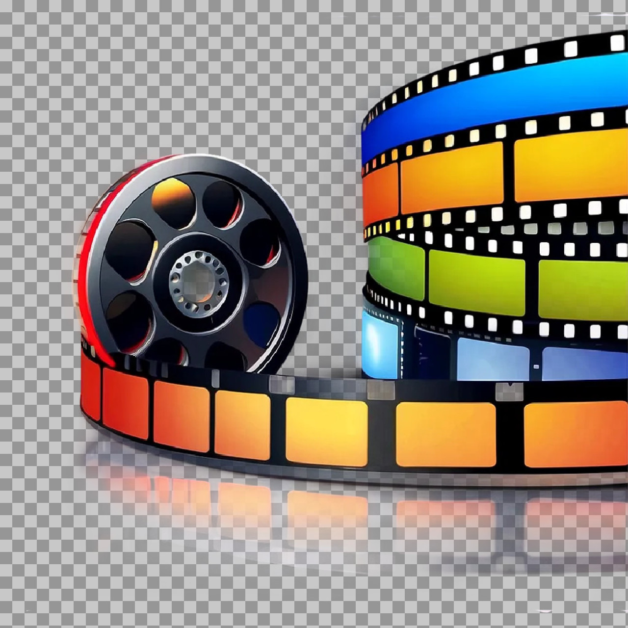 Colorful Film Reel and Filmstrip PNG | Cinema & Movie Graphic...