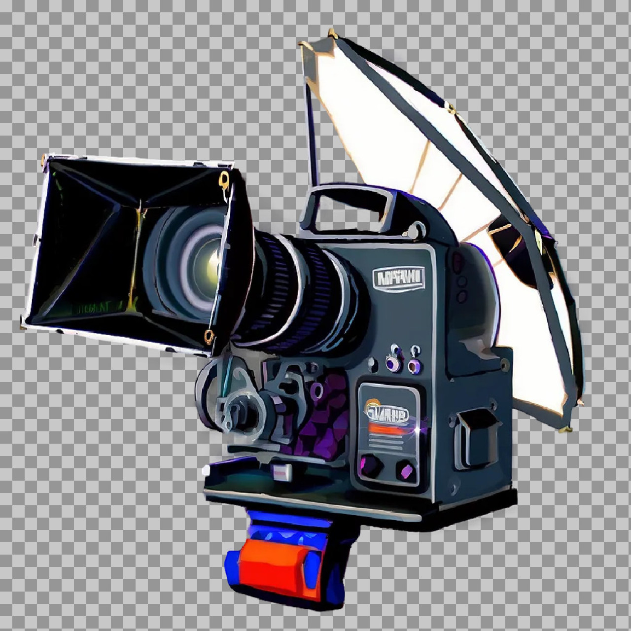 Studio Video Camera PNG Transparent Image for Film & Media Design