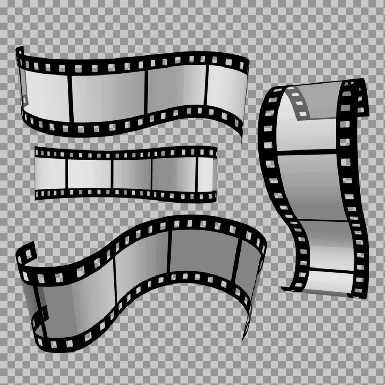 Wavy & Straight Film Strip PNG | Movie Frame Graphics...